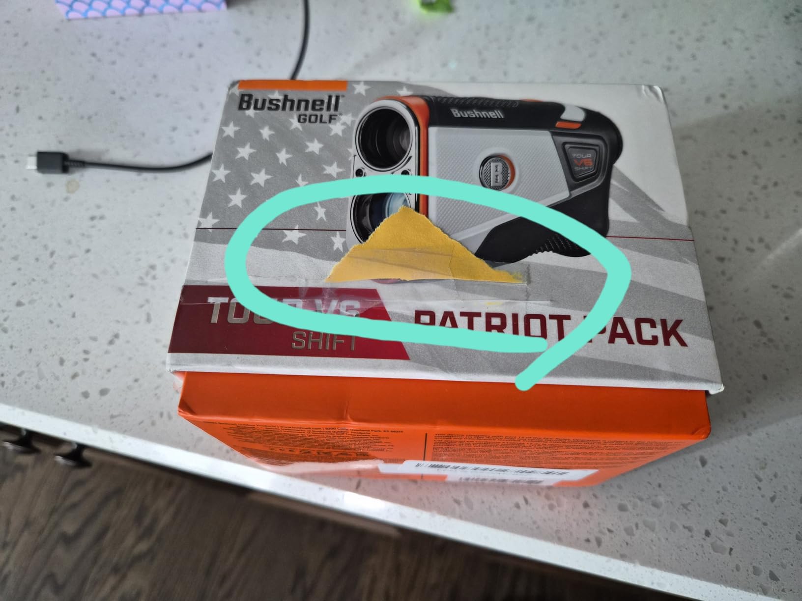 Bushnell Golf Tour V6 Shift Laser Rangefinder with Slope Compensation, 1300-Yard Range, Flag Lock Vibration, Magnetic Cart Mount, 6X Magnification, Waterproof – Tournament Legal - Customer Photo 1