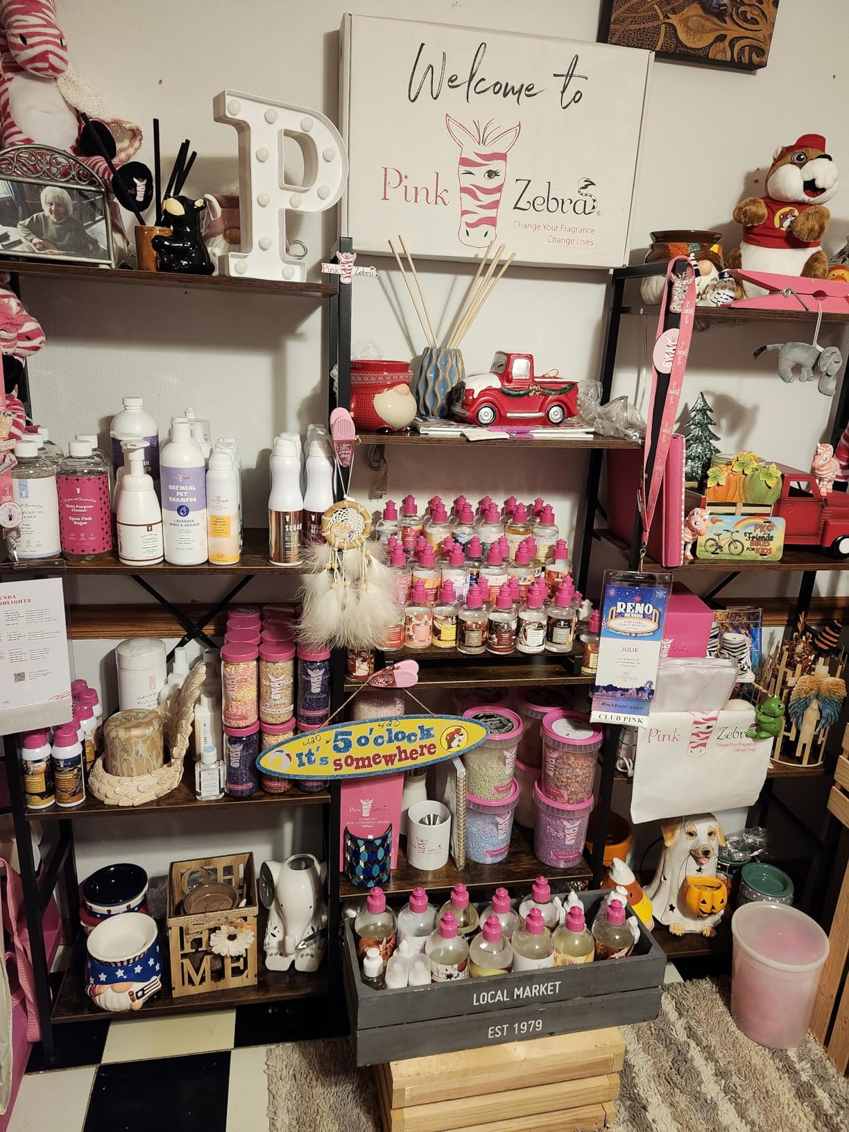 SUPERJARE Triple 4 Tier Bookshelf, Bookcase with 11 Open Display Shelves, Wide Book Shelf Book Case for Home & Office, Rustic Brown - Customer Photo 1