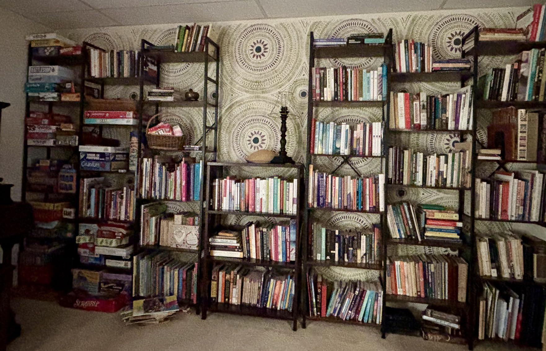 SUPERJARE Triple 4 Tier Bookshelf, Bookcase with 11 Open Display Shelves, Wide Book Shelf Book Case for Home & Office, Rustic Brown - Customer Photo 2