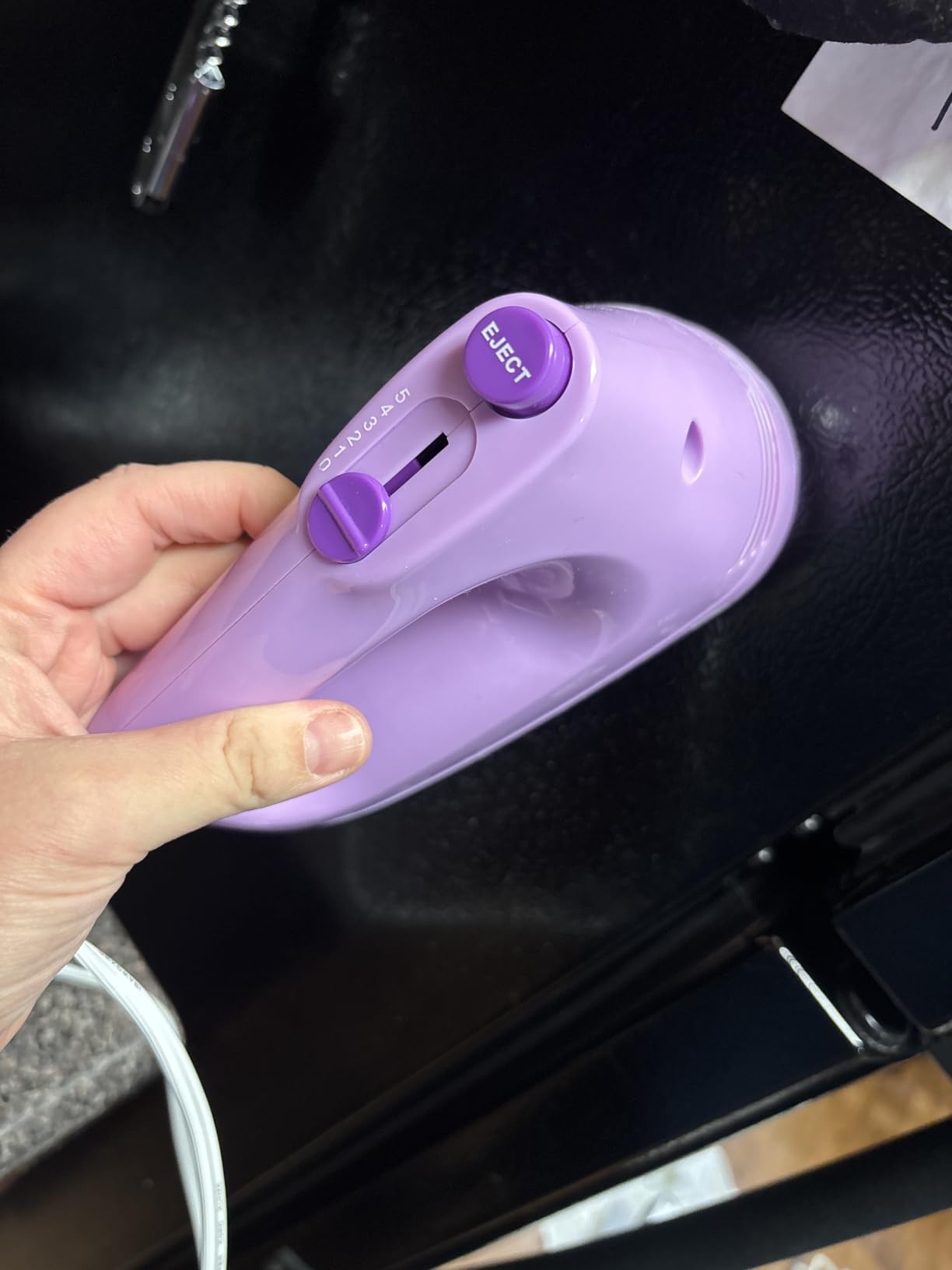 Electric Hand Mixer with Stainless Steel Whisk, Dough Hook Attachment and Storage Bag, Handheld Mixer for Baking Cakes, Eggs, Cream Food Mixers. Turbo Boost /5 Speed Kitchen Blender PINK - Customer Photo 2