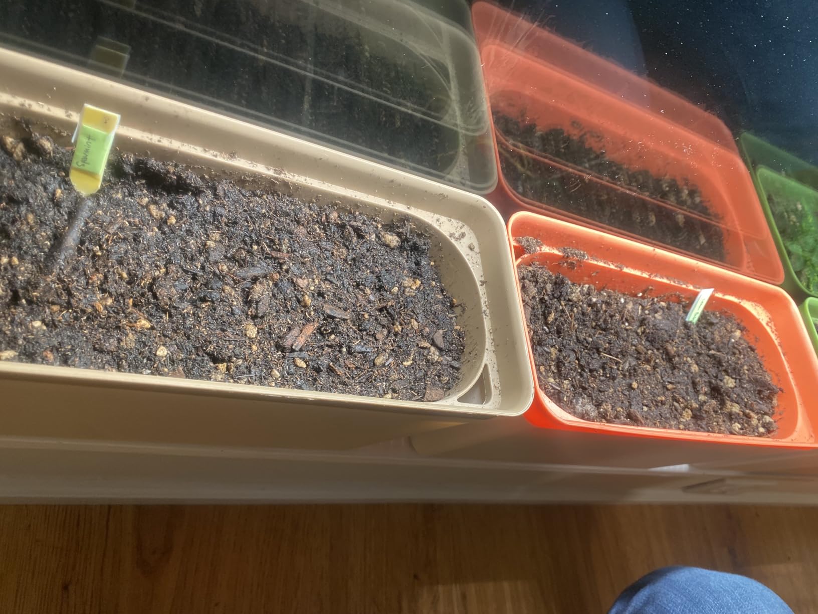 VIVOSUN Self-Watering Planters, 6-Pack 10.5 Inch Compact Rectangular Window Herb Planter Box with 10 PCS Plant Labels - Customer Photo 1