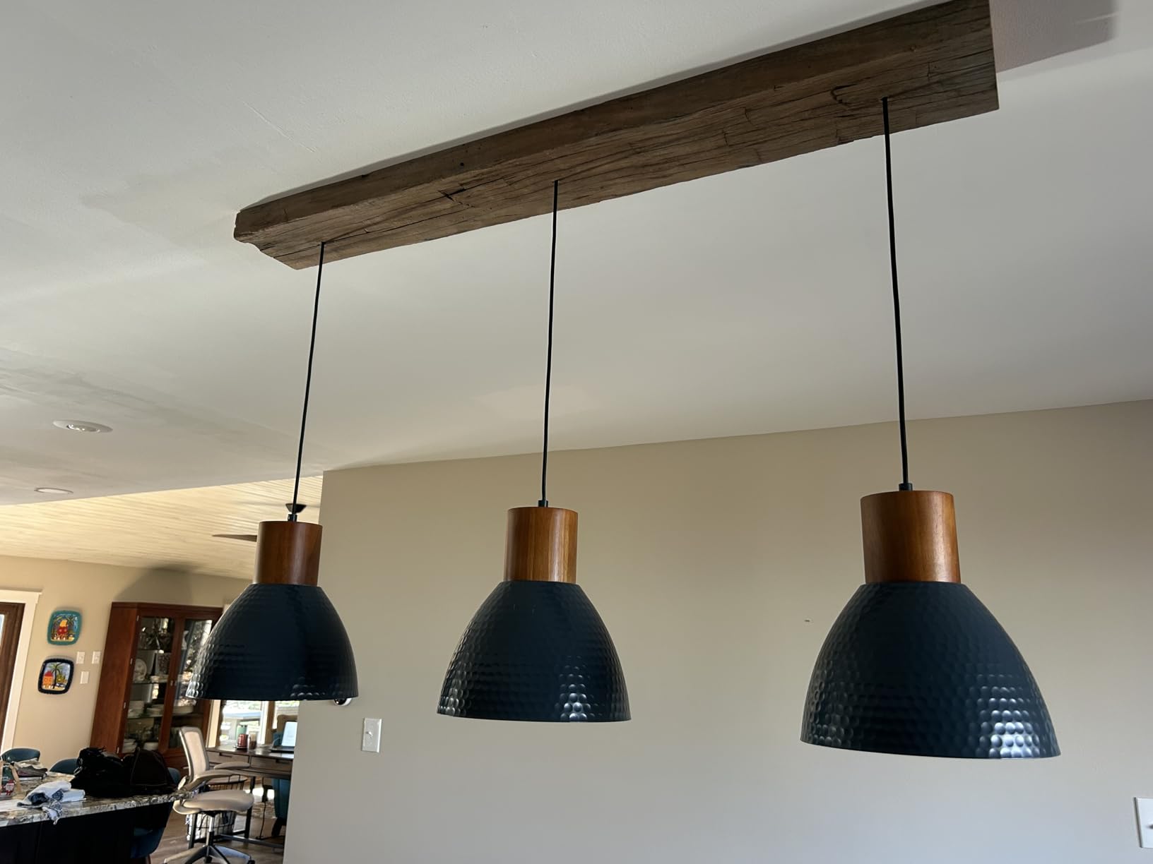 ELYONA 2 Pack Hammered Pendant Light Fixtures, 10.2