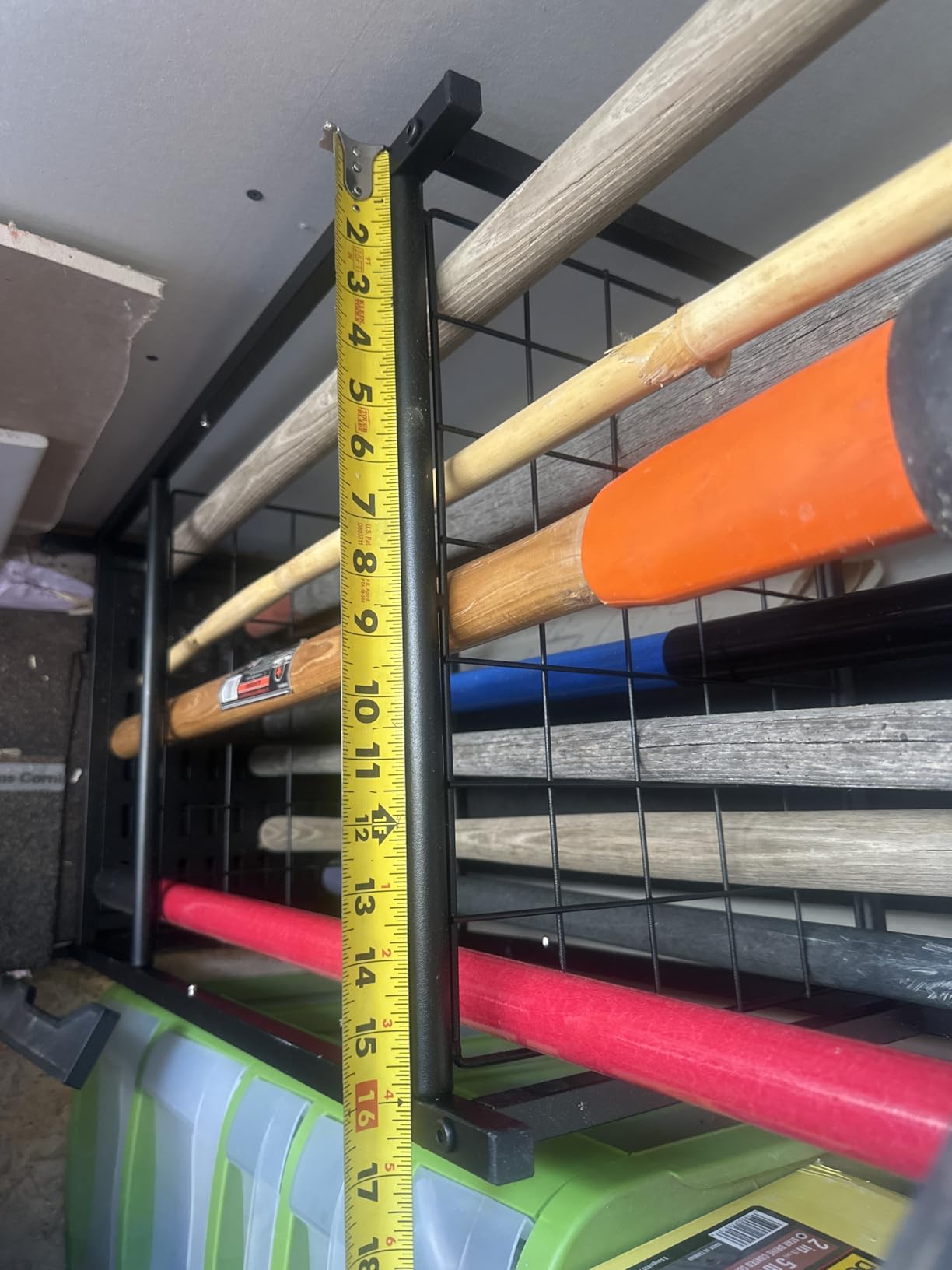 Garden Tool Organizer, Yard Tool Tower Rack for Garage Organization and Storage, Up to 35 Long-Handled Tools/Rakes/Brooms, Heavy Duty Steel Garden Tool Stand for Shed, Outdoor, Black - Customer Photo 2