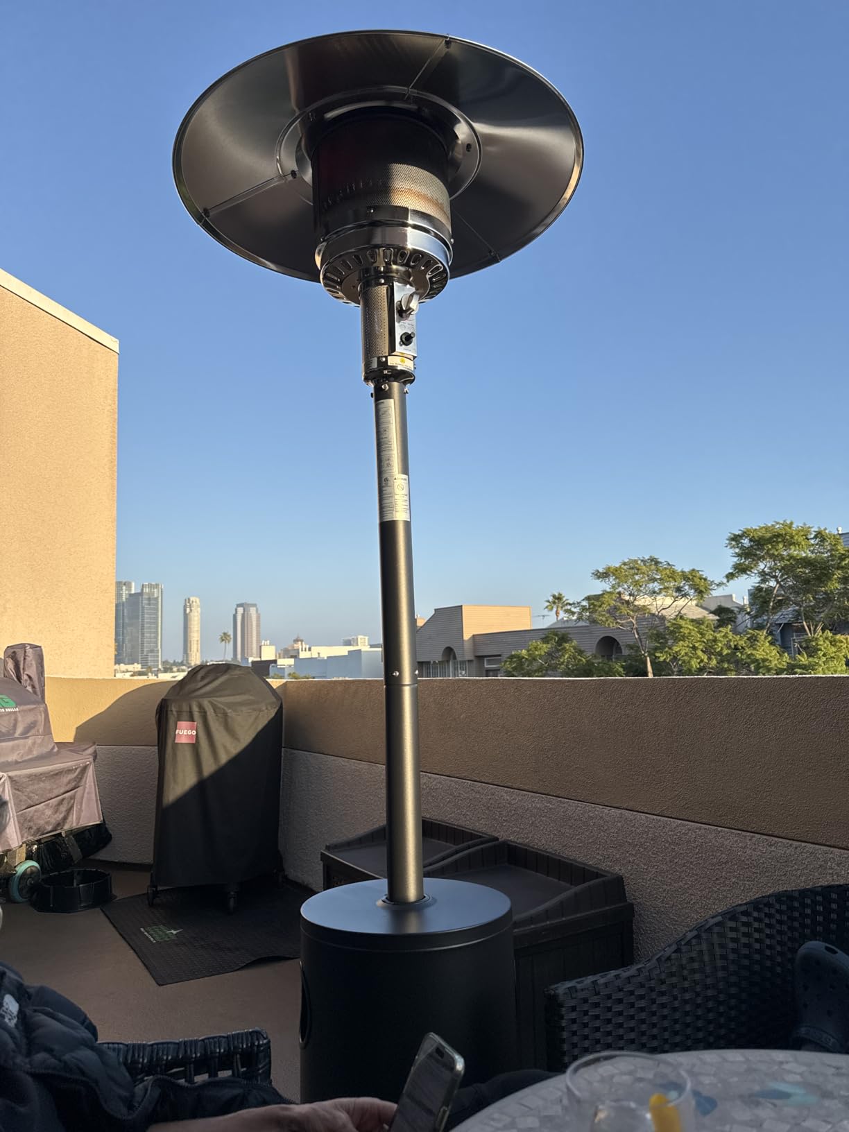 EAST OAK Pyramid Patio Heater, 48,000 BTU Outdoor Patio Heater All Stainless Steel, Quartz Glass Tube Propane Heater, Triple Protection System, With Wheels, Outdoor Heater for Commercial & Residential Customer Review EAST OAK Pyramid Patio Heater, 48,000 BTU Outdoor Patio Heater All Stainless Steel, Quartz Glass Tube Propane Heater, Triple Protection System, With Wheels, Outdoor Heater for Commercial & Residential - Customer Photo 3