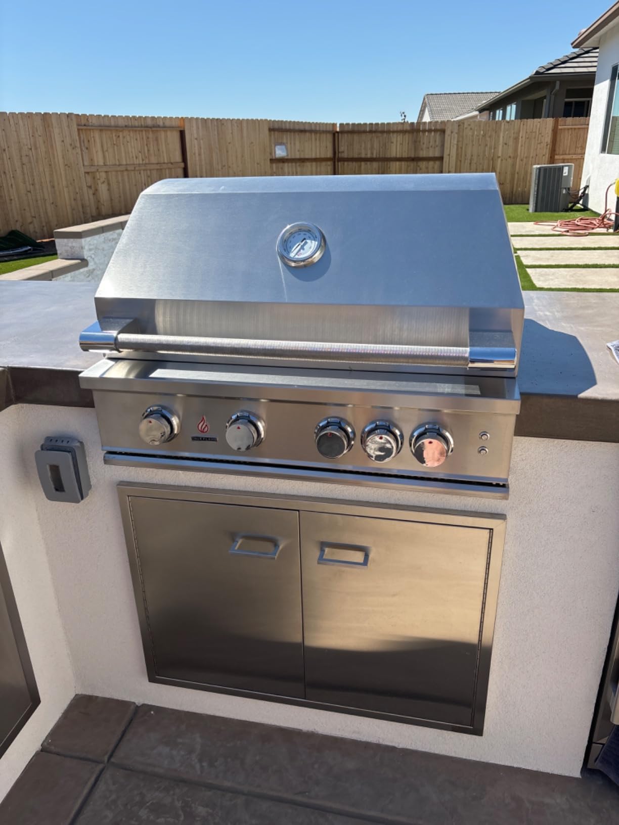Premium 32-Inch 4-Burner Built-In Natural Gas Grill w/Rear Infrared Burner & Grill Lights - TF32 Customer Review Premium 32-Inch 4-Burner Built-In Natural Gas Grill w/Rear Infrared Burner & Grill Lights - TF32 - Customer Photo 1