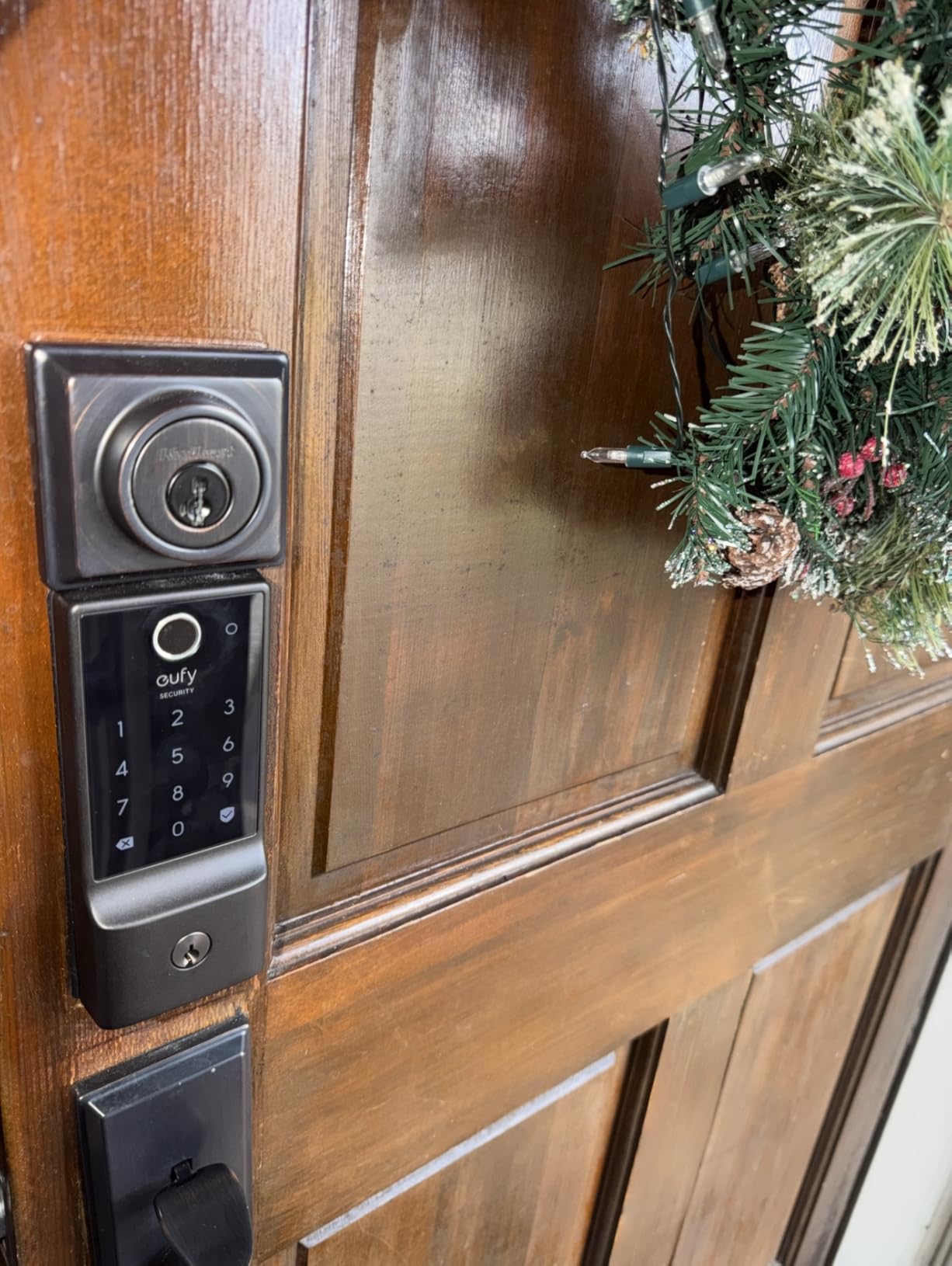 eufy Security Smart Lock C220, Fingerprint Keyless Entry Door Lock, Built-in Wi-Fi, App Remote Control, Front Door Smart Lock Deadbolt - Customer Photo 2