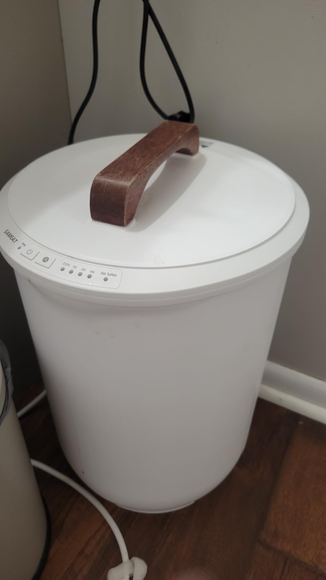 SAMEAT Heated Towel Warmers for Bathroom - Large Towel Warmer Bucket, Wood Handle, Auto Shut Off, Fits Up to Two 40 SAMEAT Heated Towel Warmers for Bathroom - Large Towel Warmer Bucket, Wood Handle, Auto Shut Off, Fits Up to Two 40