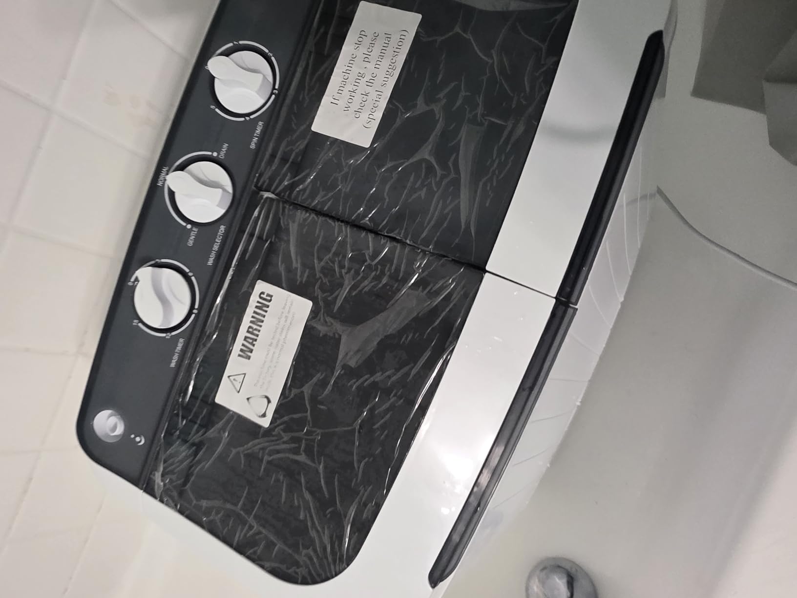 Pataku Portable Washing Machine, 17.6 Lbs Compact Mini Washer and Dryer Combo, Twin Tub Laundry Washer with Spin Cycle, Soaking Function Ideal for Apartment, Dorms, RVs Camping, Grey - Customer Photo 2