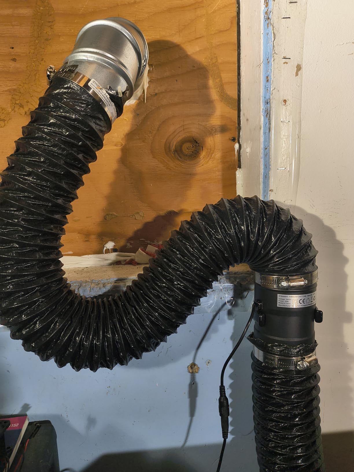 Hon&Guan 6 Inch Inline Booster Duct Fan with Speed Controller - 345 CFM Airflow with 19.2W Ultra-Low Power and Low Noise Customer Review Hon&Guan 6 Inch Inline Booster Duct Fan with Speed Controller - 345 CFM Airflow with 19.2W Ultra-Low Power and Low Noise - Customer Photo 2