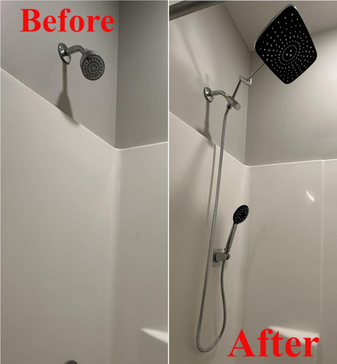 Veken Wide High Pressure Rain Shower Head with Handheld, Handheld Shower Heads with Multi Spray Modes, Rainfall Combo with 15