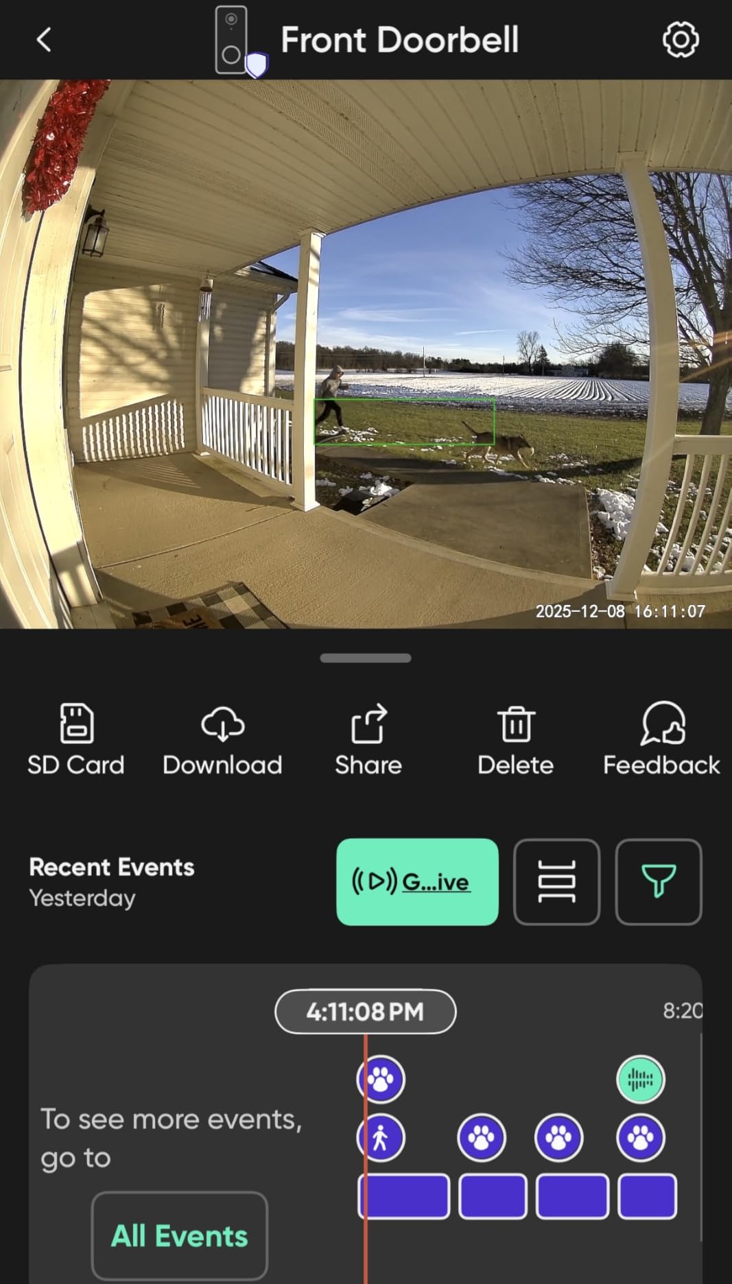WYZE Wired Doorbell Camera v2(existing doorbell Wiring Required), 2K Security Video Doorbell, Color Night Vision, 2-Way Audio, Package Monitor, Works with Alexa & Google Assistant. Free Expert Setup - Customer Photo 1