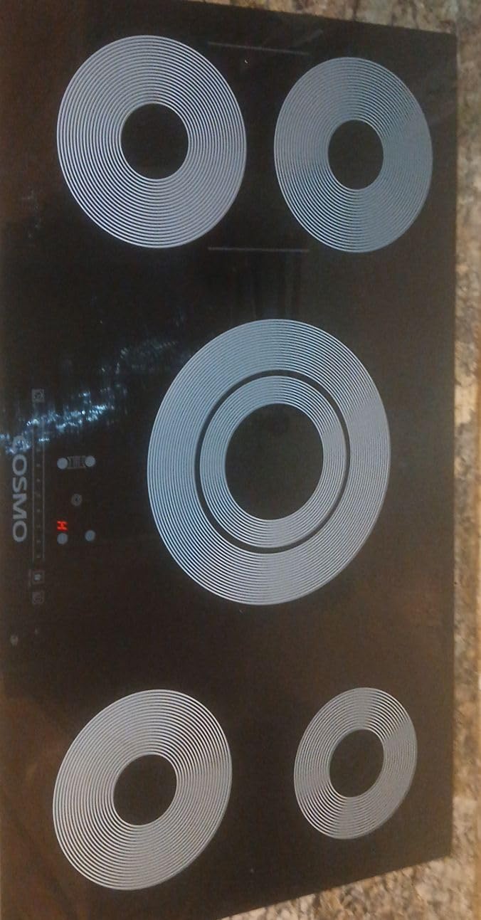 COSMO 36 in. Electric Ceramic Glass Cooktop with 5 Burners, Triple Zone Element, Sync Burners, Hot Surface Indicator Light and Touch Controls Customer Review COSMO 36 in. Electric Ceramic Glass Cooktop with 5 Burners, Triple Zone Element, Sync Burners, Hot Surface Indicator Light and Touch Controls - Customer Photo 1