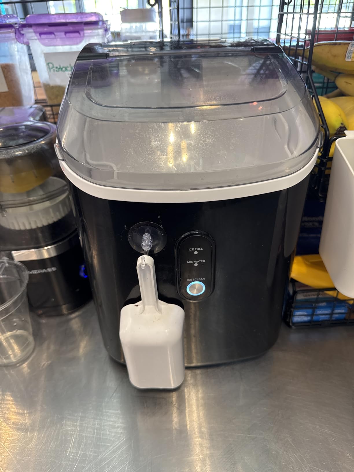 Nugget Ice Maker Countertop, Silonn Chewable Pellet Ice Machine with Self-Cleanin Function, 33lbs/24H Portable Ice Makers for Home Kitchen Officce, Black Customer Review Nugget Ice Maker Countertop, Silonn Chewable Pellet Ice Machine with Self-Cleanin Function, 33lbs/24H Portable Ice Makers for Home Kitchen Officce, Black - Customer Photo 2