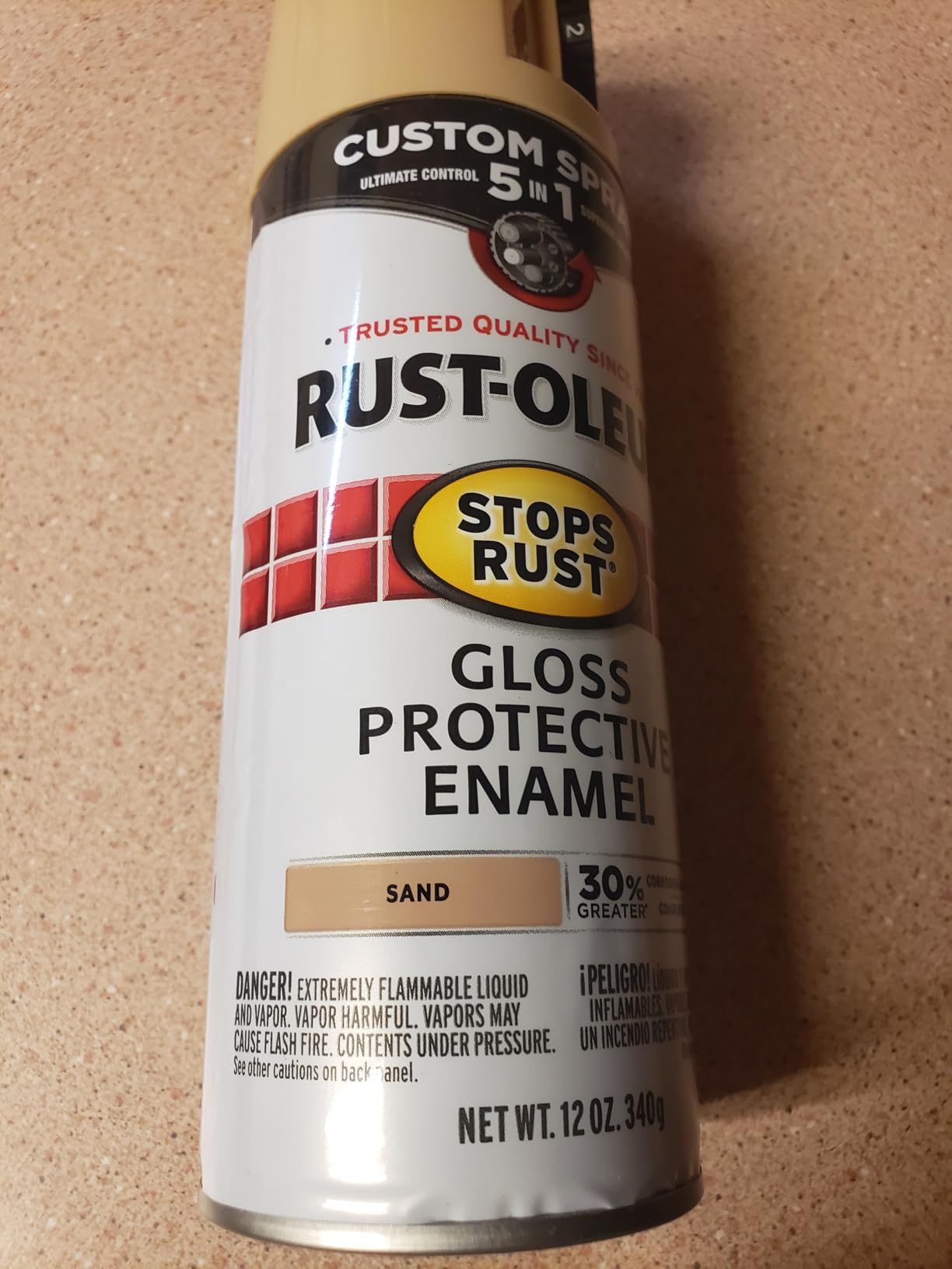 Rust-Oleum 376870 Stops Rust Custom Spray 5-in-1 Spray Paint, 12 oz, Satin White Customer Review Rust-Oleum 376870 Stops Rust Custom Spray 5-in-1 Spray Paint, 12 oz, Satin White - Customer Photo 2