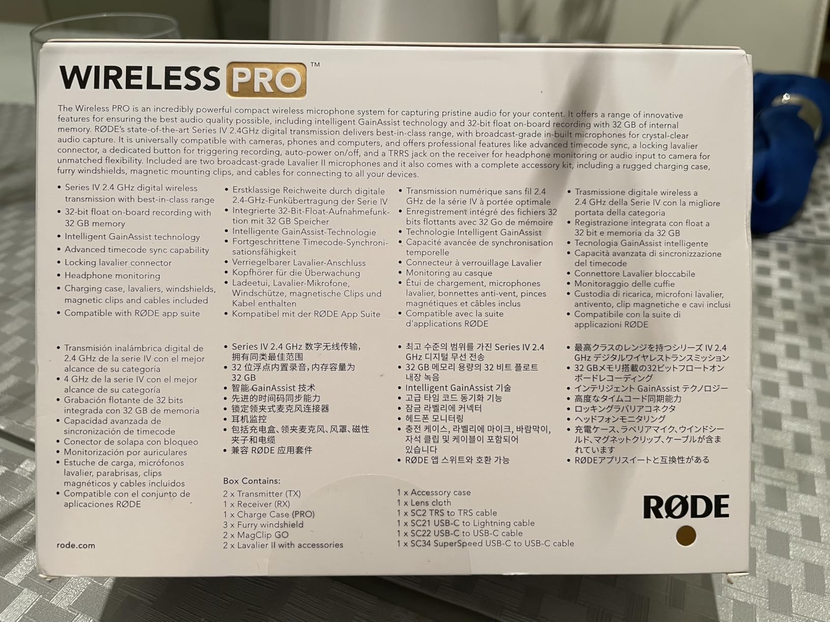 Rode Wireless PRO Compact Wireless Microphone System with Timecode, 32-bit Float On-board Recording, 2 Lavalier Microphones and Smart Charge Case for Filmmaking and Content Creation - Customer Photo 1
