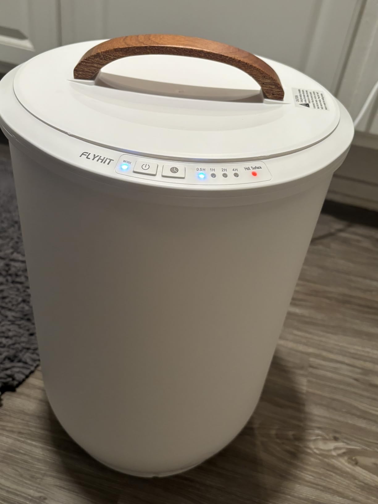 FLYHIT Large Towel Warmer for Bathroom - Heated Towel Warmers Bucket, Wood Handle, Auto Shut Off, Fits Up to Two 40 FLYHIT Large Towel Warmer for Bathroom - Heated Towel Warmers Bucket, Wood Handle, Auto Shut Off, Fits Up to Two 40