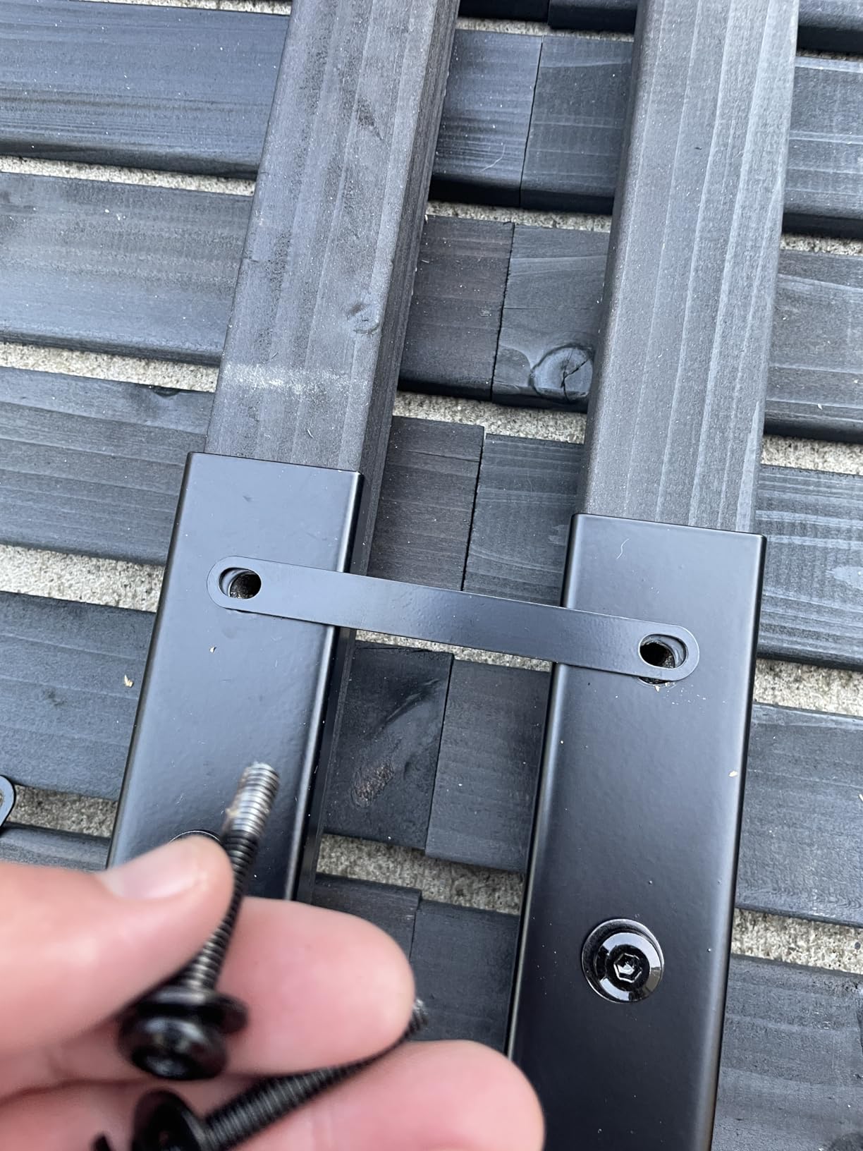 5ft H x 3.2ft W (1 Panel) No Dig Enclo Concord Cedar Wood Privacy Screen, Great to Hide Trash Cans, Decorative Patio Privacy Screen, Outdoor Privacy Fence Panel, Air Conditioner Fence, EC18022 - Customer Photo 1