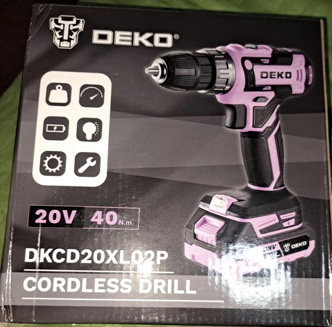 DEKO PRO Cordless Drill 20V Electric Power Drills Set with Battery and Charger - Customer Photo 2