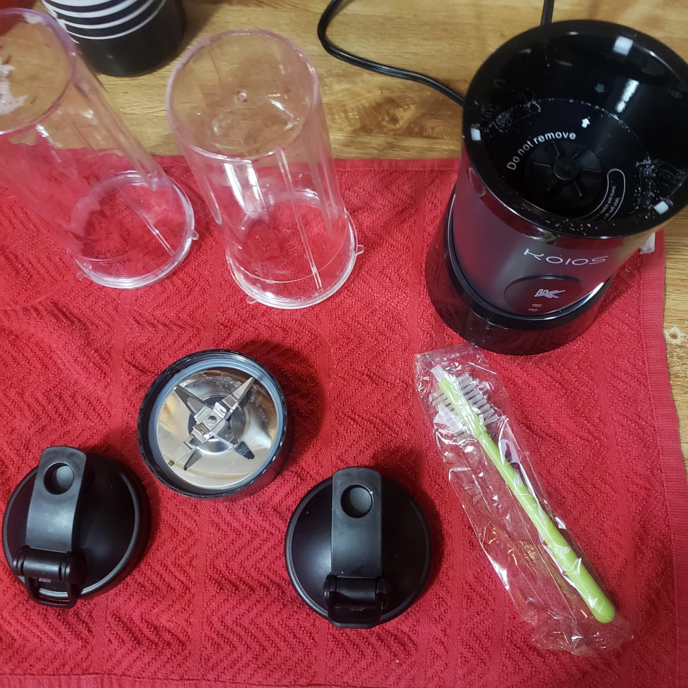 KOIOS Smoothie Blender, 900W Personal Blender for Shakes and Smoothies for Kitchen with 2 No-BPA 22oz Portable Cups, Single Serve Smoothies Maker Mixer for Juices, Nutritious Recipe (Grey Blue) - Customer Photo 1