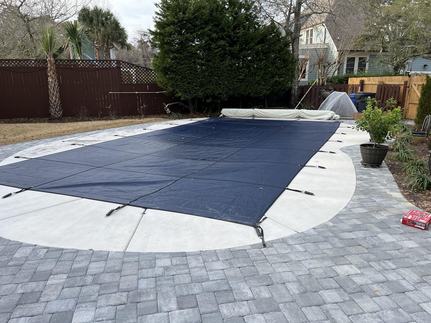 iCOVER Inground Pool Safety Cover, 18x36ft Rectangle Winter Safety Pool Cover for Inground Swimming Pools, Winter Pool Cover, Pool Covers for Inground Pools, Triple Stitched for High Strength, Blue Customer Review iCOVER Inground Pool Safety Cover, 18x36ft Rectangle Winter Safety Pool Cover for Inground Swimming Pools, Winter Pool Cover, Pool Covers for Inground Pools, Triple Stitched for High Strength, Blue - Customer Photo 1