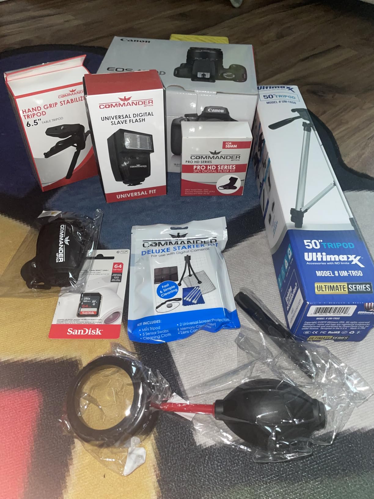 Canon EOS 4000D / Rebel T100 DSLR Camera w/EF-S 18-55mm F/3.5-5.6 Zoom Lens + 64GB Memory, Filters,Case, Tripod, Flash, and More (34pc Bundle) (Renewed) - Customer Photo 4