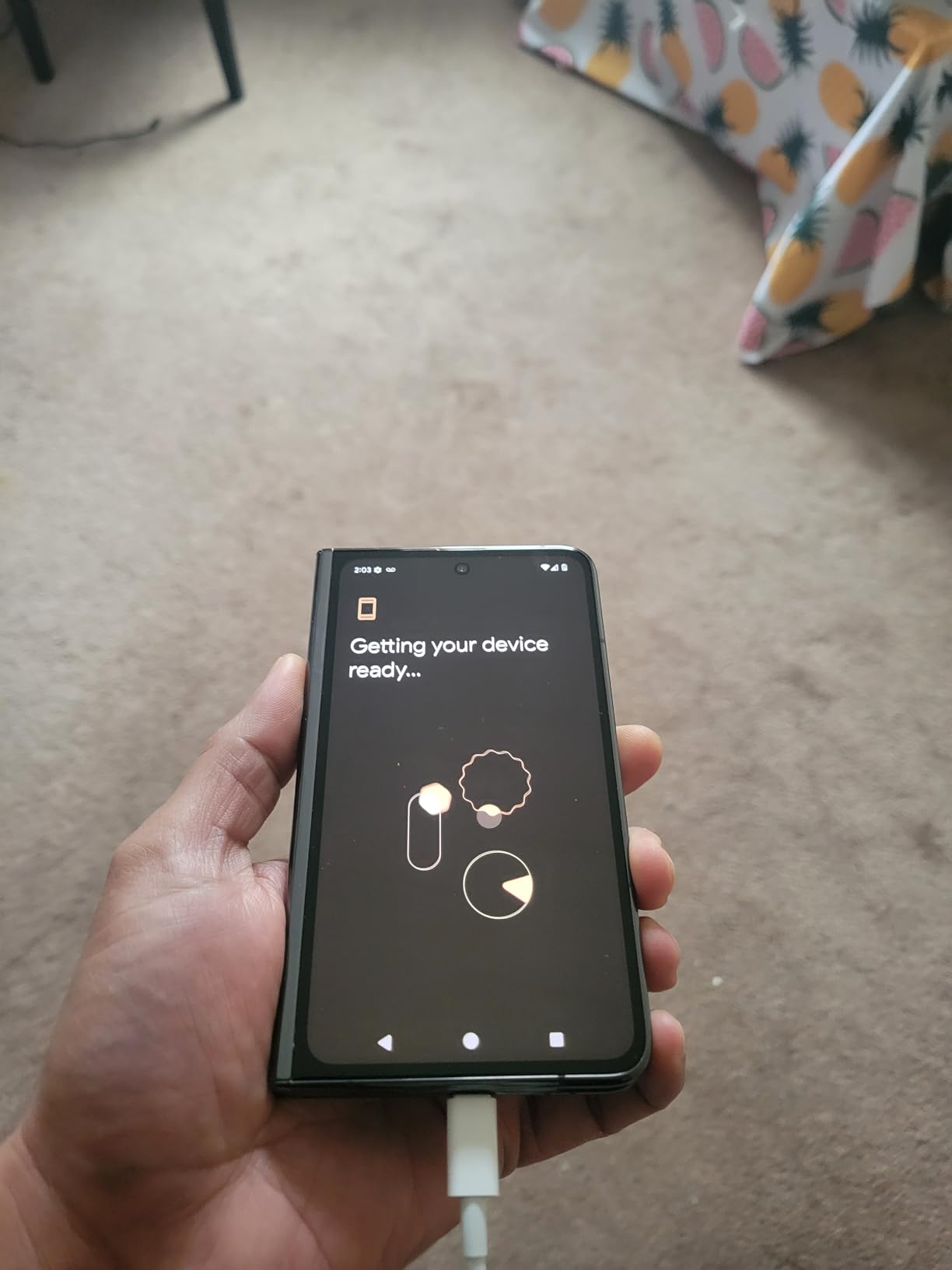 Google Pixel Fold - Unlocked Android 5G Smartphone with Telephoto Lens and Ultrawide Lens - Foldable Display - 24-Hour Battery - Obsidian - 256 GB (Renewed) - Customer Photo 1