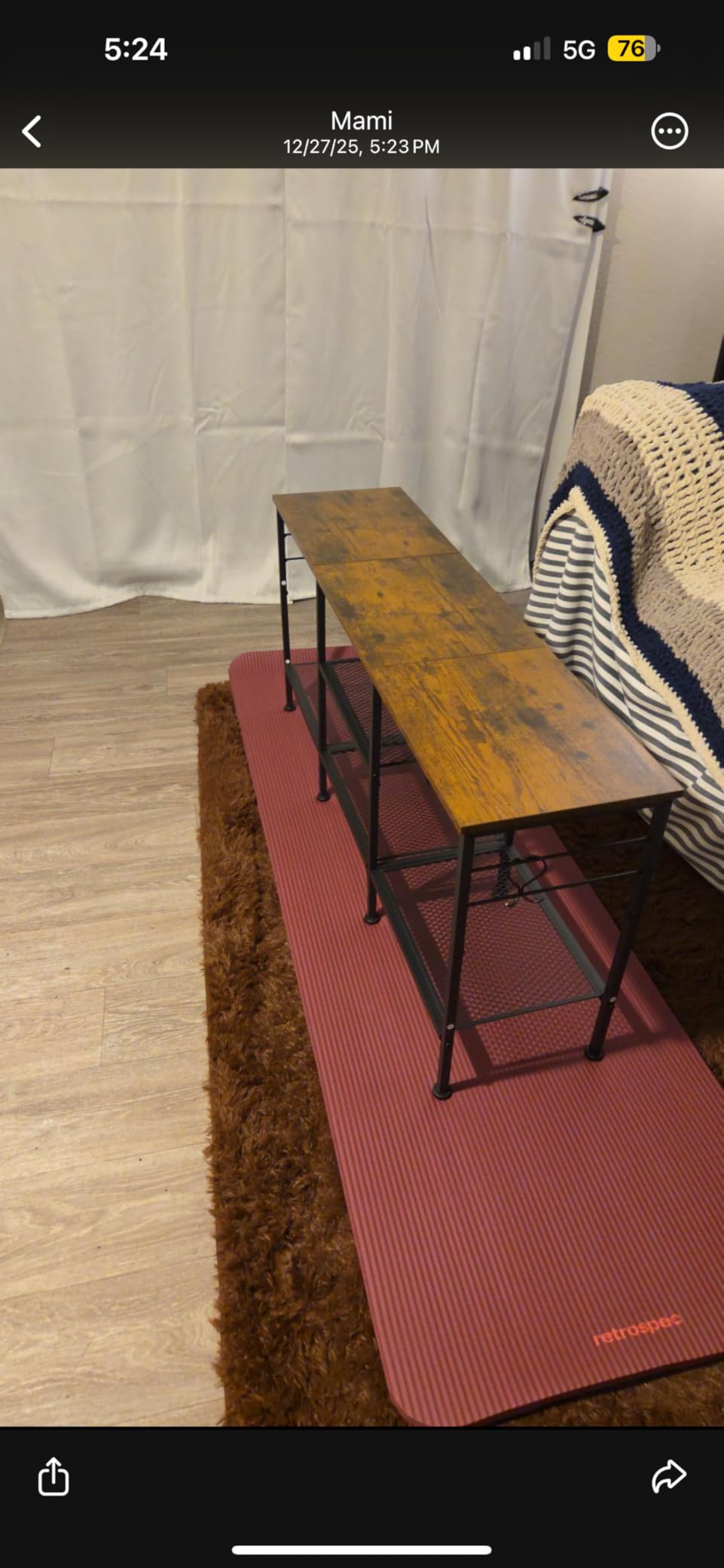 Furologee TV Stand for TVs up to 55 Inch, Entertainment Center with Open Storage Shelves, Media Console Table with Soundbar Shelf for Living Room, Bedroom, Rustic Brown - Customer Photo 2