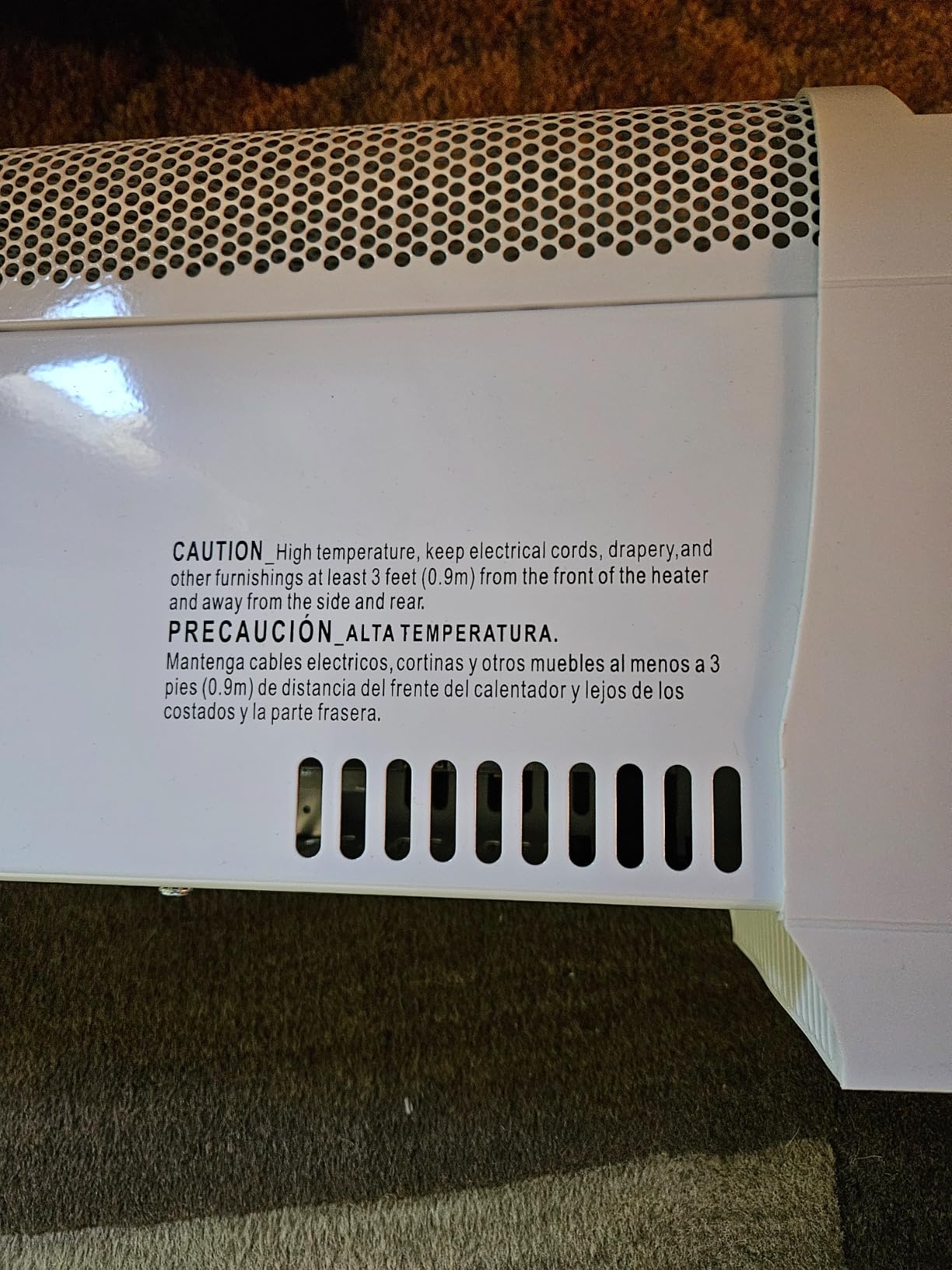 BEYOND HEAT Electric Baseboard Heater, 1500W Convection Heater with Adjustable thermostat and Overheat Protection, Slient Operation for indoor use, White - Customer Photo 2