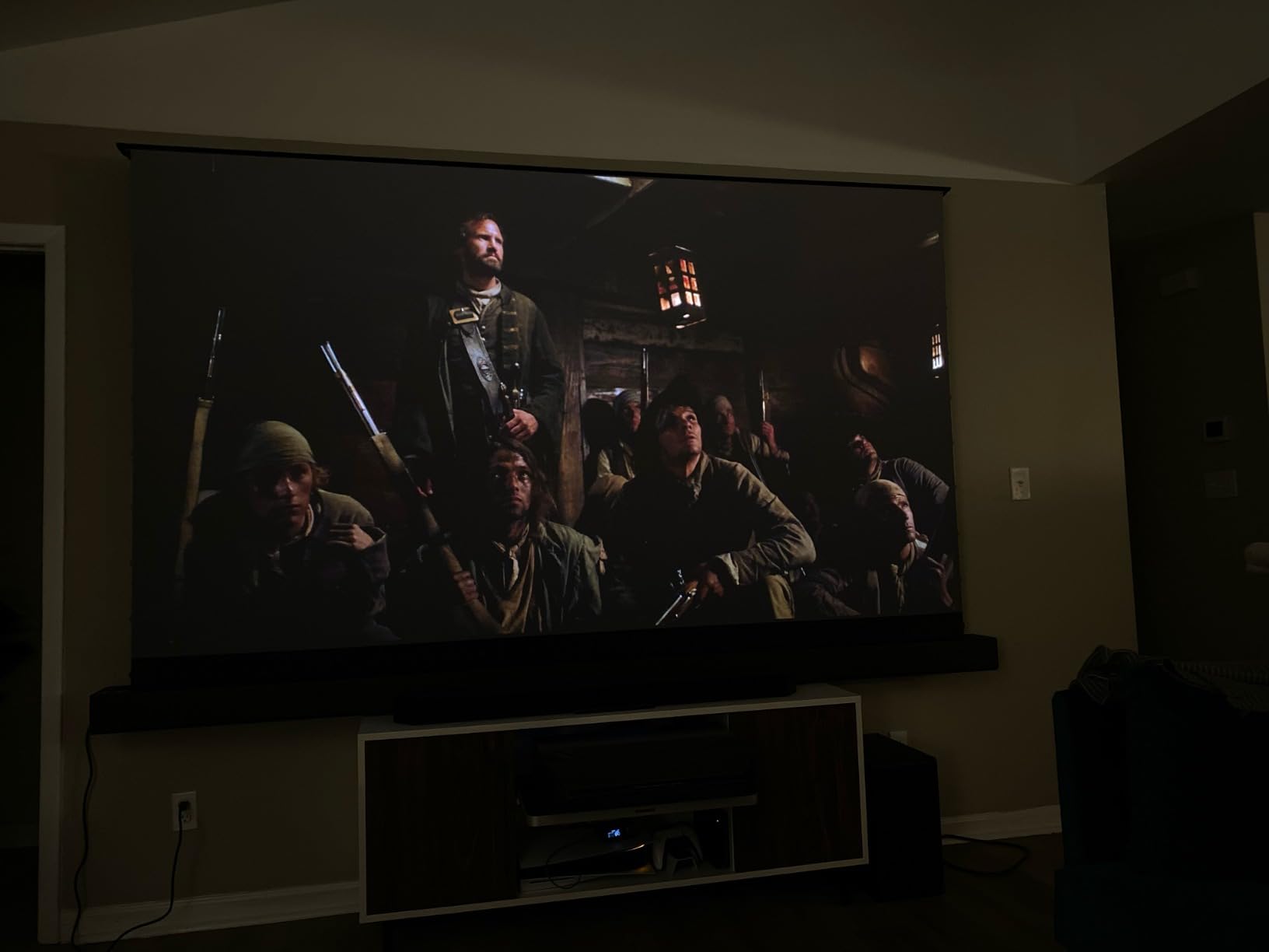 NexiGo Aurora Pro, Ultra Short Throw 4K Tri-Color Laser Projector, 2400 Lumens, Screen Adoption, Dynamic Laser Dimming, Dolby Vision & Atoms, HDR10+, HLG, Active 3D, 60W Speakers, UST TV - Customer Photo 2