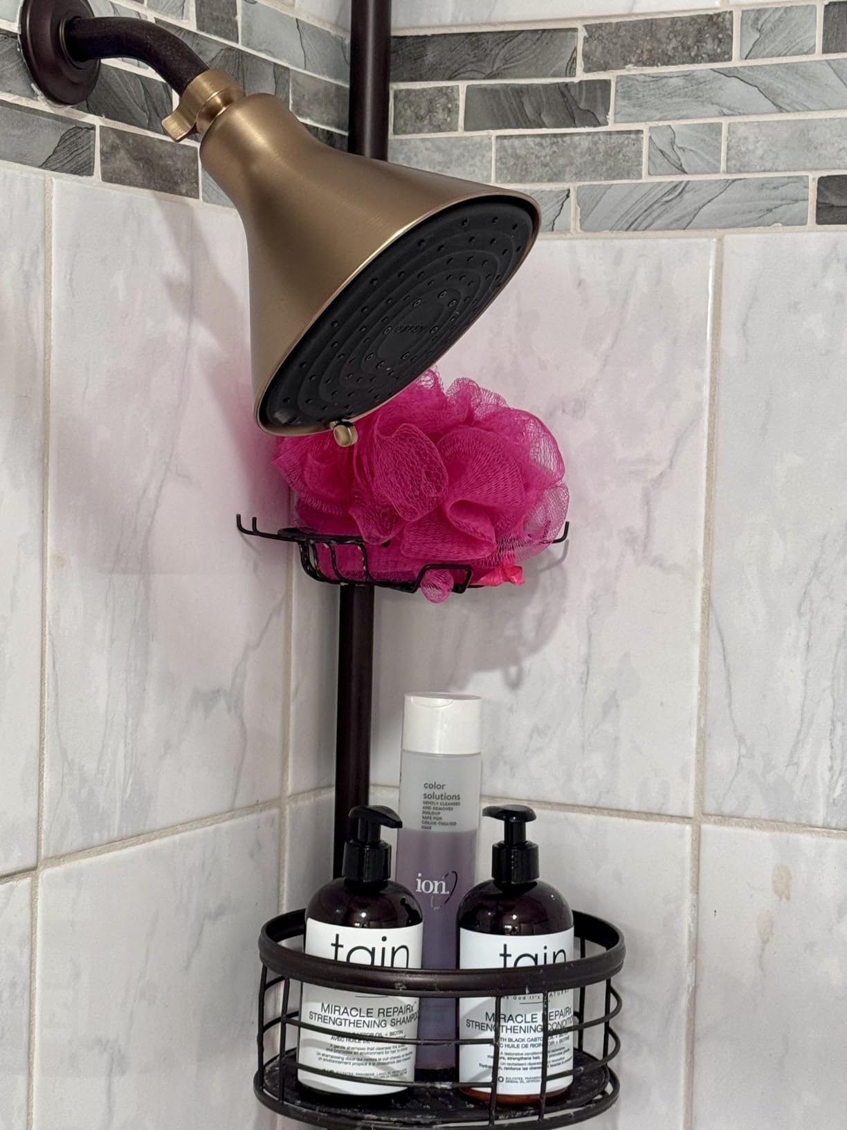 Canopy Filtered Shower Head - High Pressure Shower Head Filter for Hard Water - Shower Filter To Remove Impurities for Healthier Scalp, Skin & Hair - Reduce Dry Skin & Breakage - Black Shower Head - Customer Photo 1