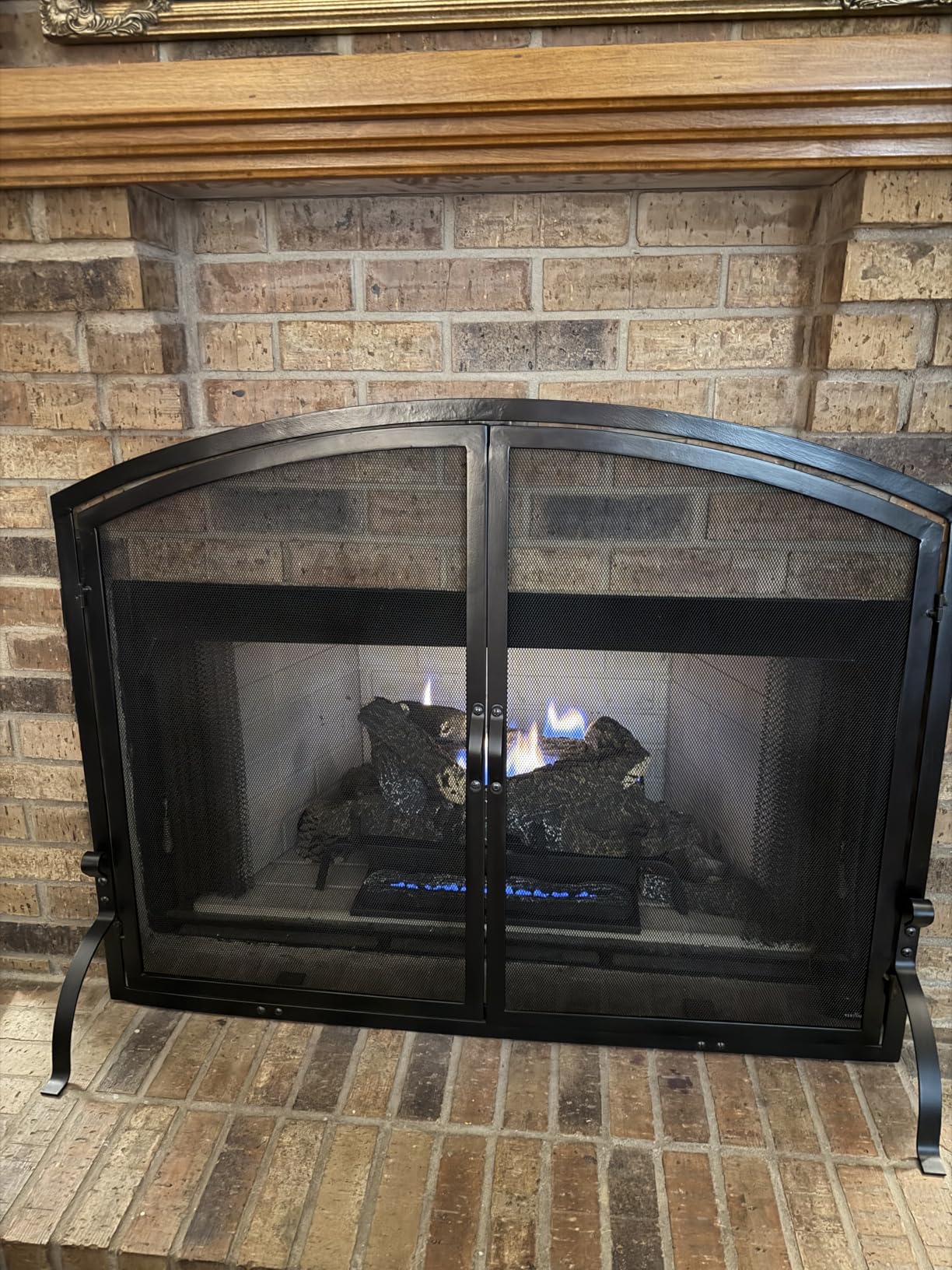 Comfort Glow Vent Free Gas Fireplace Log Insert with Remote, 8 Pcs 24