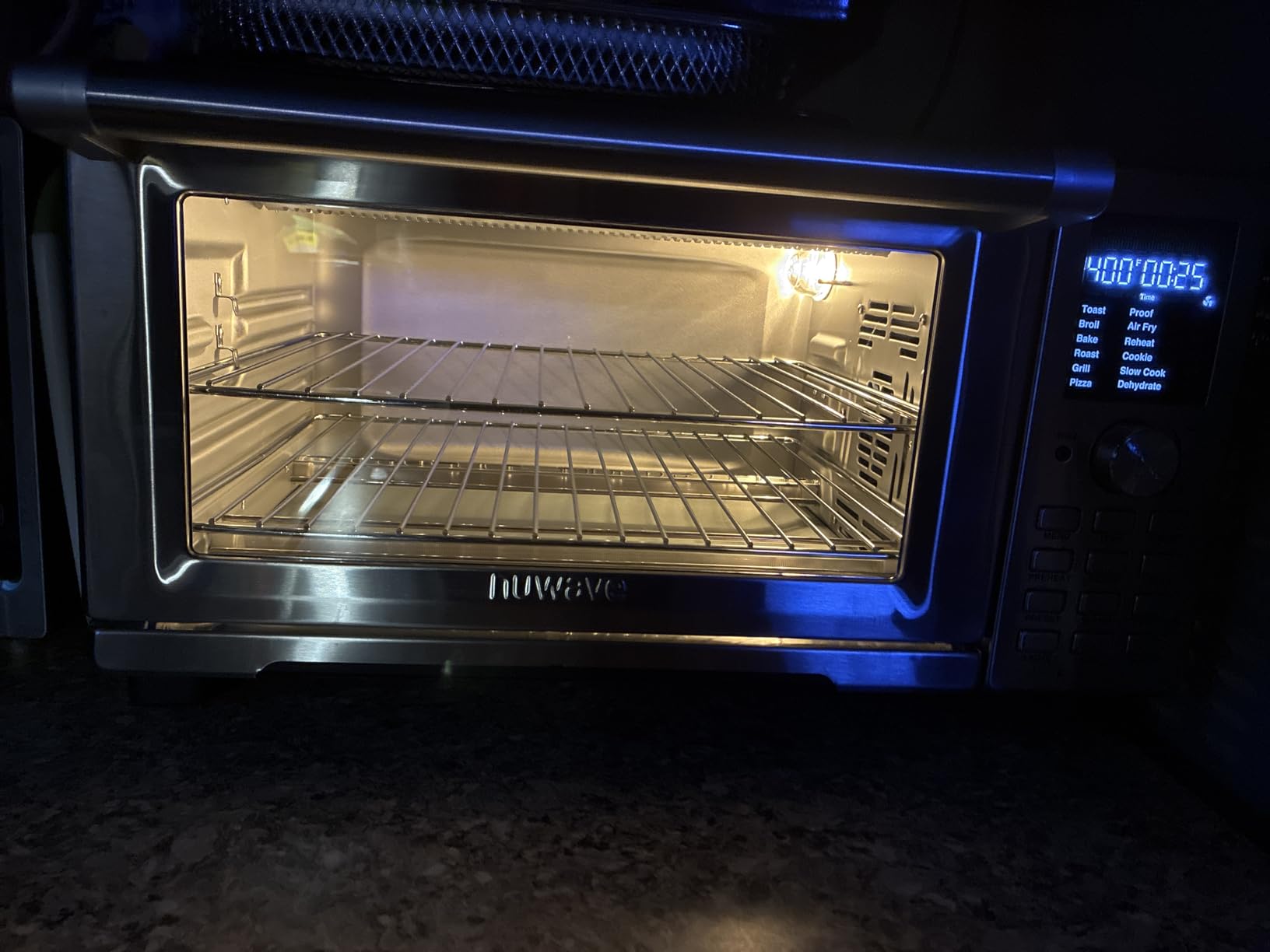 Nuwave Bravo XL Pro Air Fryer Toaster Oven, Improved 100% Super Convection, Quicker & Crispier Results, 100 Presets, Multi-Layer Even Cooking, 50-500F, Smart Probe, PFAS Free, 30QT, Stainless Steel Customer Review Nuwave Bravo XL Pro Air Fryer Toaster Oven, Improved 100% Super Convection, Quicker & Crispier Results, 100 Presets, Multi-Layer Even Cooking, 50-500F, Smart Probe, PFAS Free, 30QT, Stainless Steel - Customer Photo 2