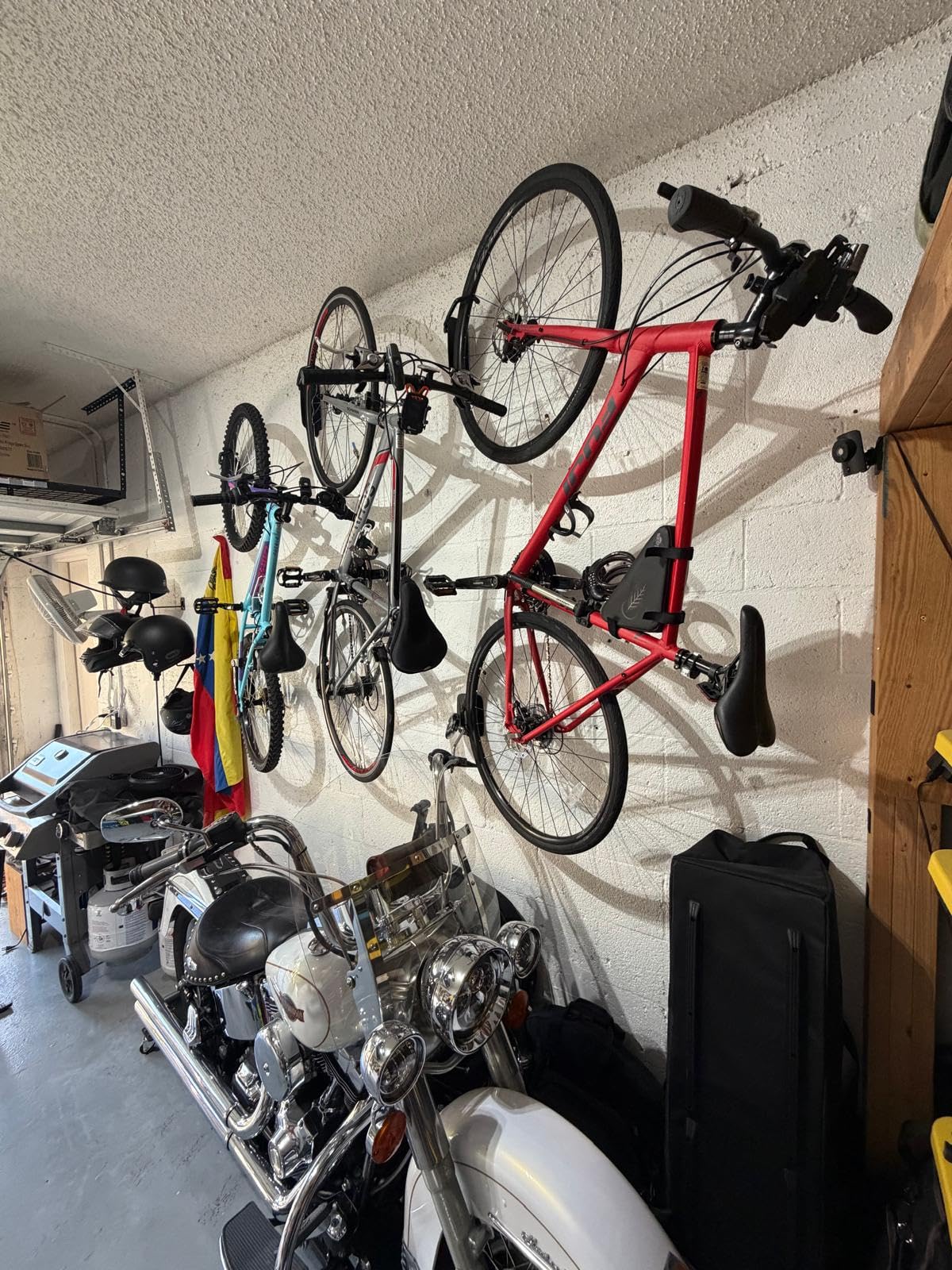 monTEK Swivel Bike Wall Mount, Bike Hangers for Garage, Space-Saving Vertical Bike Rack, Sturdy Bike Storage Rack Holds Up to 66lbs, Easy to Install, 2 Pack Customer Review monTEK Swivel Bike Wall Mount, Bike Hangers for Garage, Space-Saving Vertical Bike Rack, Sturdy Bike Storage Rack Holds Up to 66lbs, Easy to Install, 2 Pack - Customer Photo 1