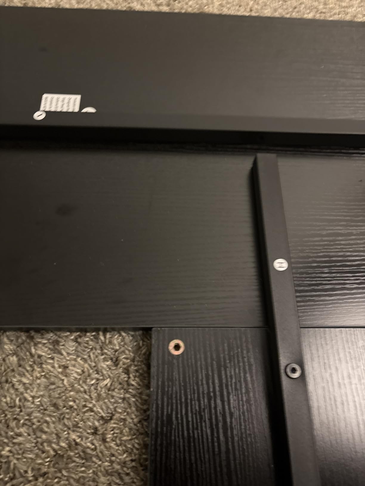 Sweetcrispy L Shaped Desk - Computer Desk Corner Desks Gaming Desk PC Table with CPU Stand Side Bag for Home Office Dorm Sturdy Writing Workstation, Black, 50-Inch - Customer Photo 2