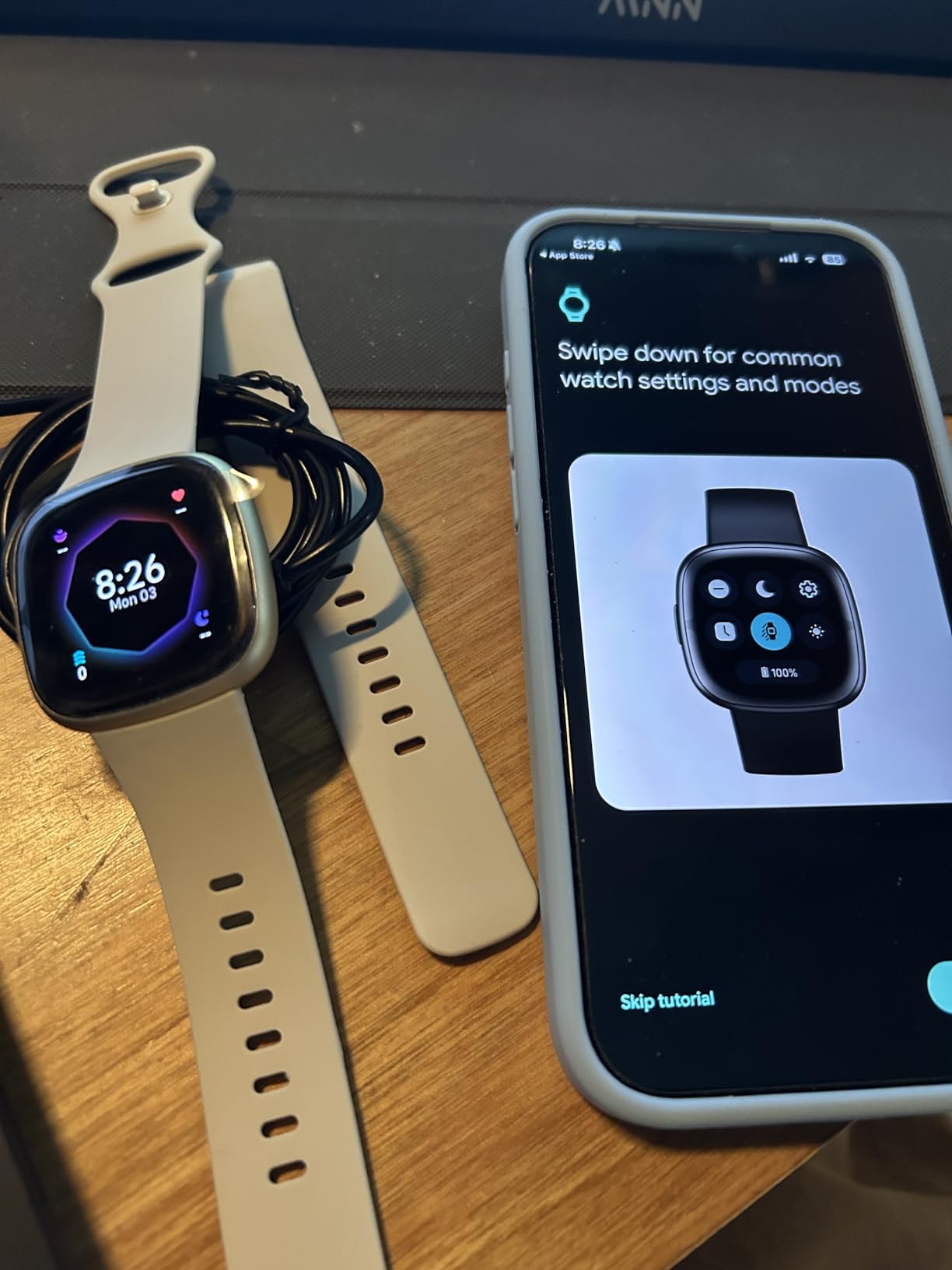 Fitbit Sense 2 Advanced Health Smartwatch - Lunar White (Renewed) - Customer Photo 2