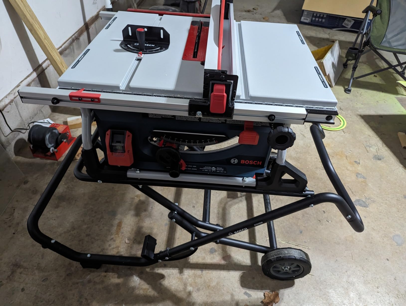 BOSCH GTS15-10 10 Inch Portable Jobsite Table Saw with Gravity-Rise Wheeled Stand, 15 Amp, 32-1/8 Inch Rip Capacity, 4 HP - Customer Photo 1