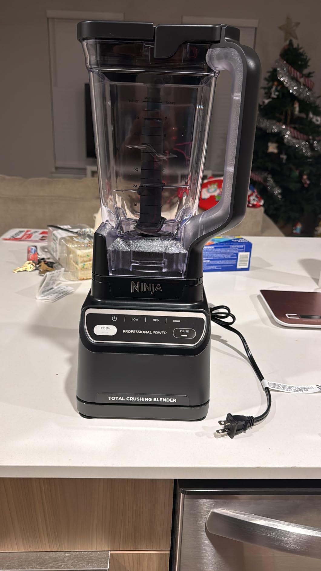 Ninja BR201AMZ Professional Blender 2.0, 1200 Watts, Auto-iQ Program, Total Crushing Blades, 72-oz. Pitcher, 4 Manual Speeds for Smoothies, Shakes, and Frozen Drinks, Dishwasher-Safe Parts, Dark Grey - Customer Photo 1