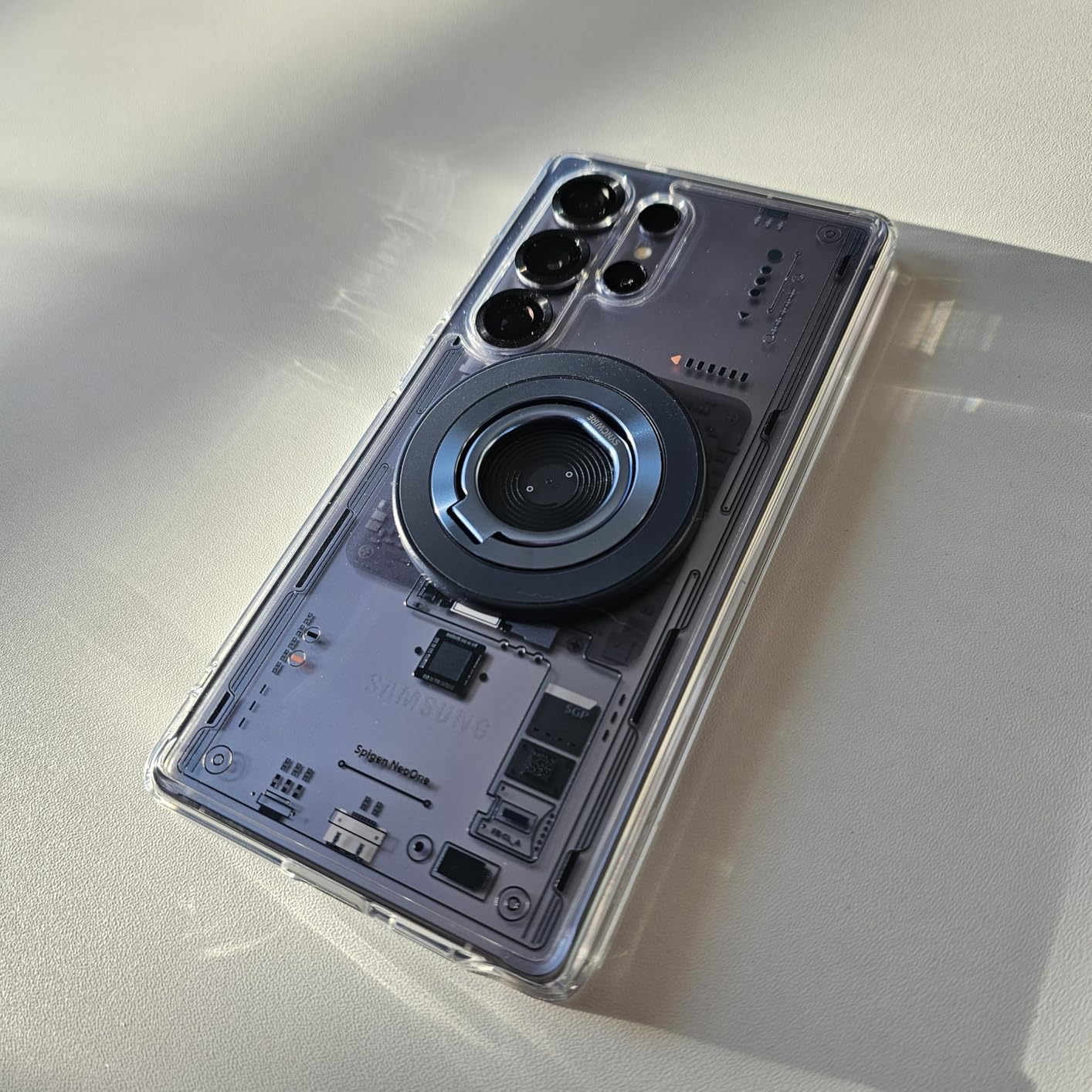 SYNCWIRE Magnetic Phone Ring Holder for MagSafe, 360° Rotation Cell Phone Grip Stand Finger Ring Kickstand Two-Sided Magnet Compatible with iPhone 17 Pro Max 16 15 14 13 12 MagSafe Accessories - Customer Photo 1