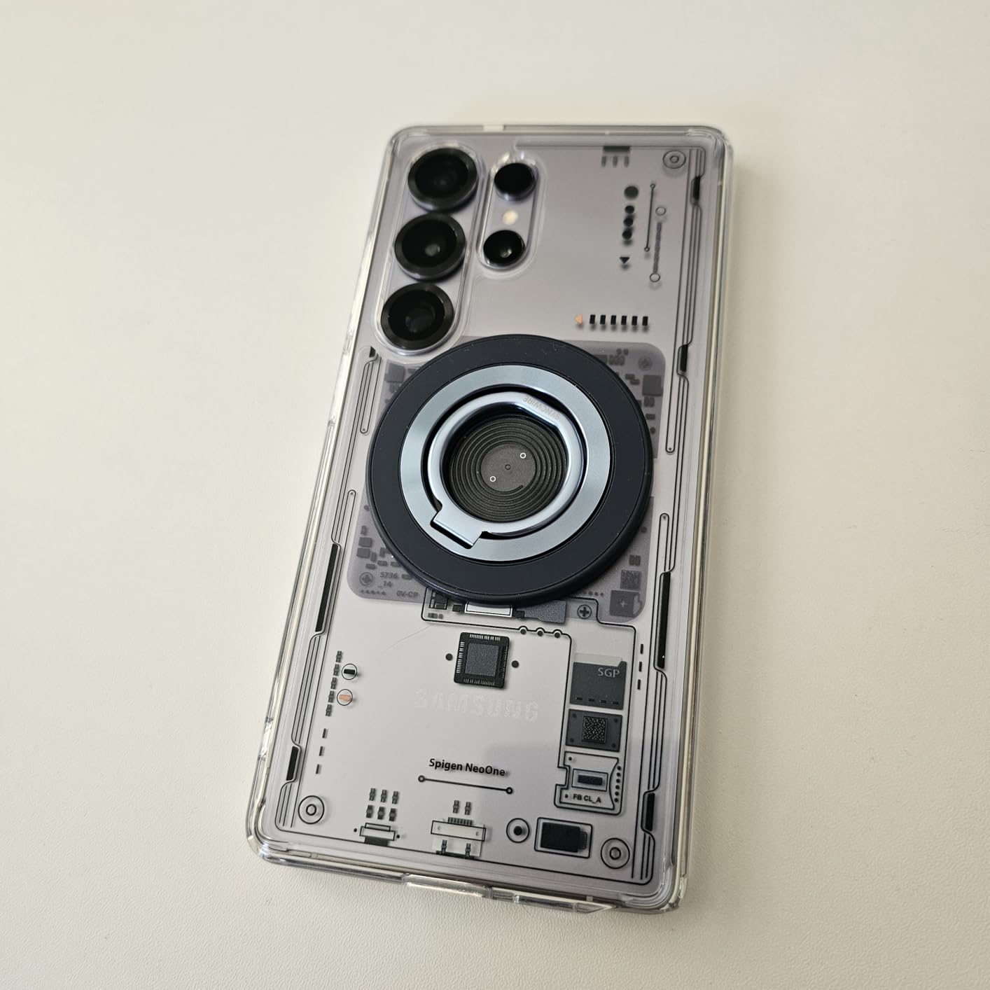 SYNCWIRE Magnetic Phone Ring Holder for MagSafe, 360° Rotation Cell Phone Grip Stand Finger Ring Kickstand Two-Sided Magnet Compatible with iPhone 17 Pro Max 16 15 14 13 12 MagSafe Accessories - Customer Photo 2