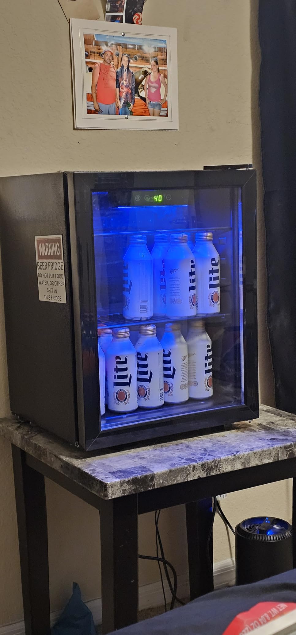 Beverage Refrigerator Cooler - 126 Can Mini Fridge with Glass Door for Soda Beer or Wine, Beverage Cooler for Home, Office, Bar with Adjustable Removable Shelves, Silver - Customer Photo 2