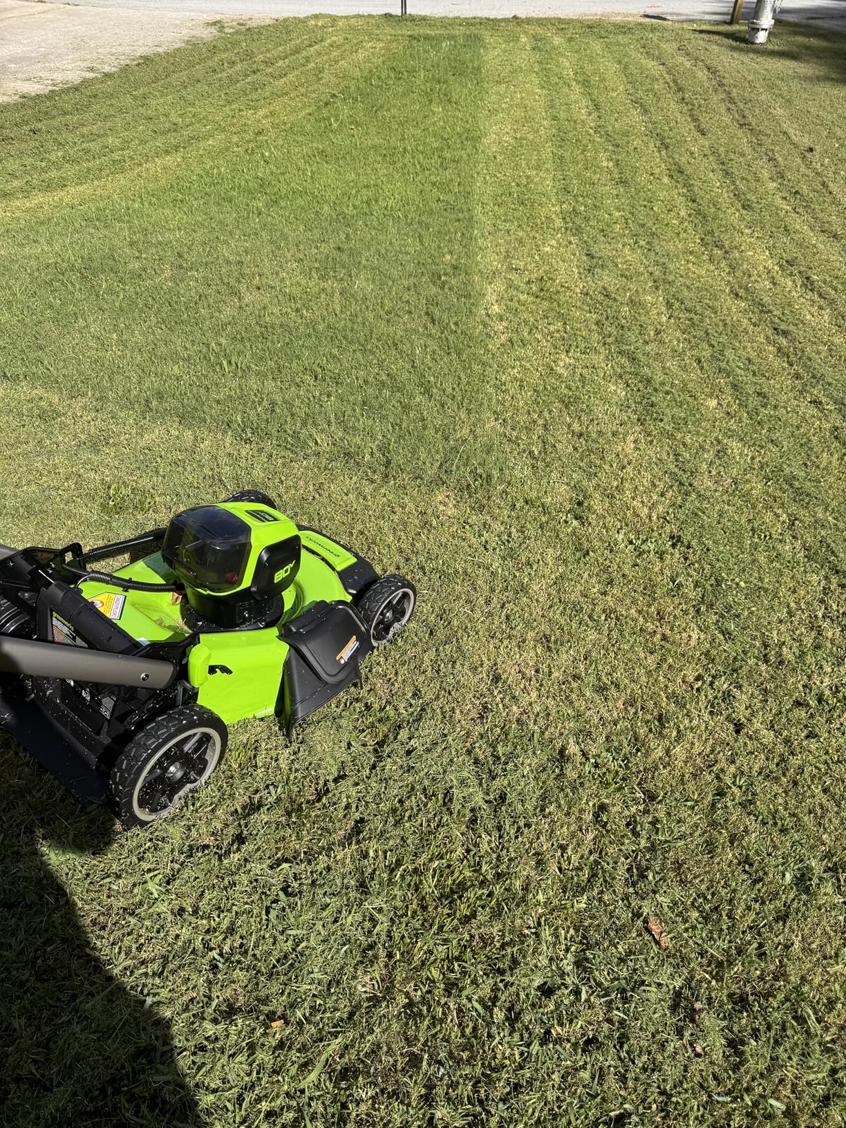 Greenworks 80V 21 inch Self-Propelled Cordless Lawn Mower - Brushless Motor, LED Lights, 4.0Ah Battery and Rapid Charger (75+ Compatible Tools) - Customer Photo 1
