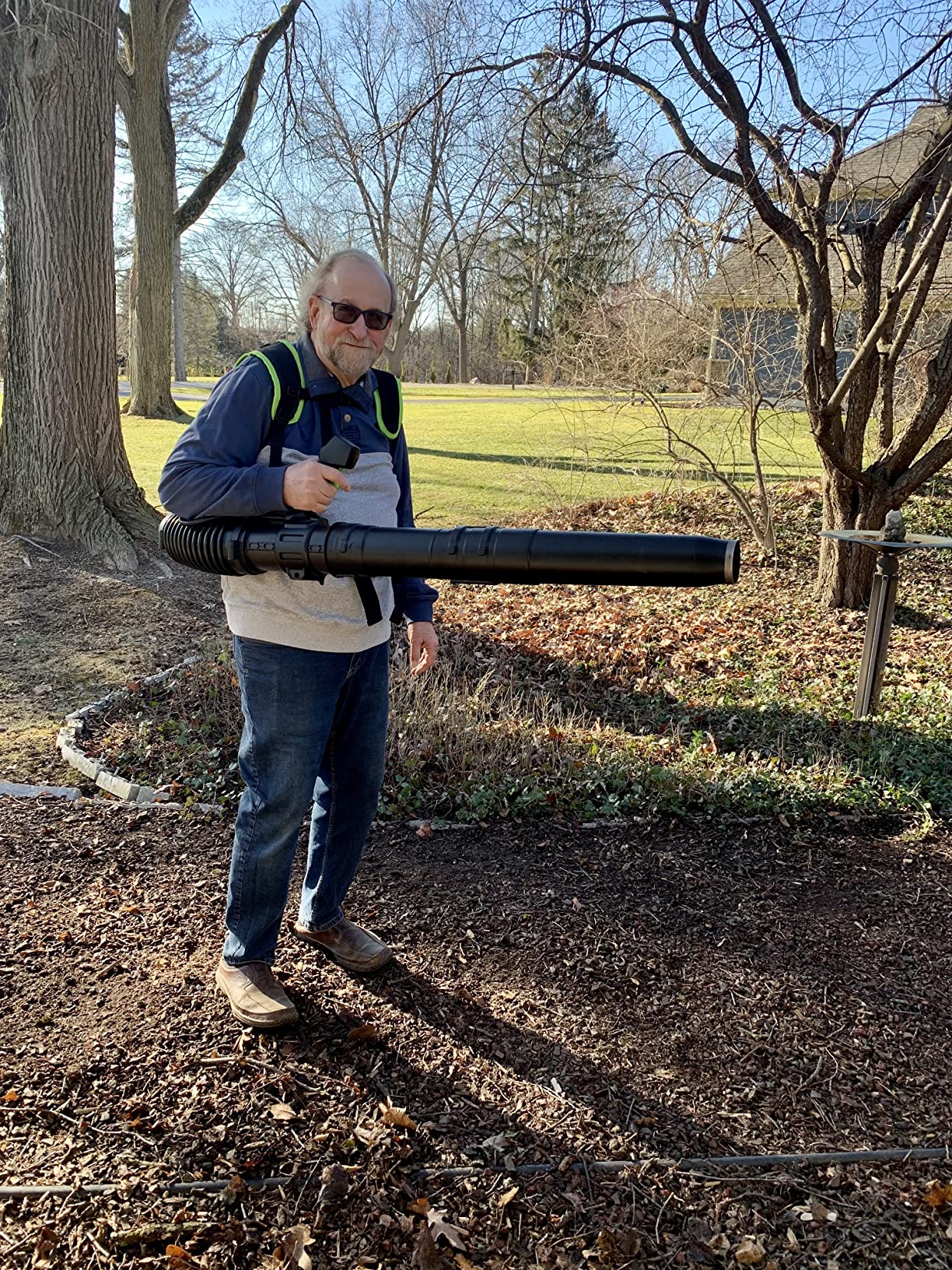 Greenworks 80V (750 CFM / 180 MPH) Brushless Backpack Leaf Blower, Variable Speed for Large Properties, Dislodge Gravel from driveways or Packed Snow from walkways, Includes 4.0Ah Battery and Charger - Customer Photo 1