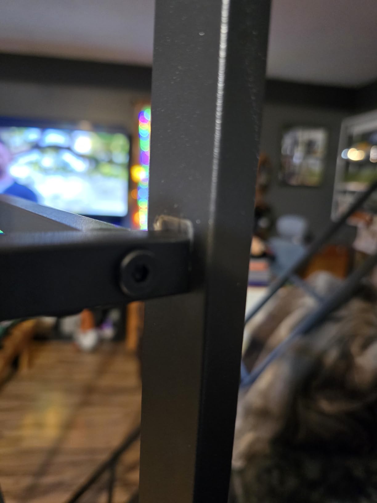 Rolanstar Bookshelf 5 Tier with 4 Hooks, Reversible Corner Bookshelf, 65