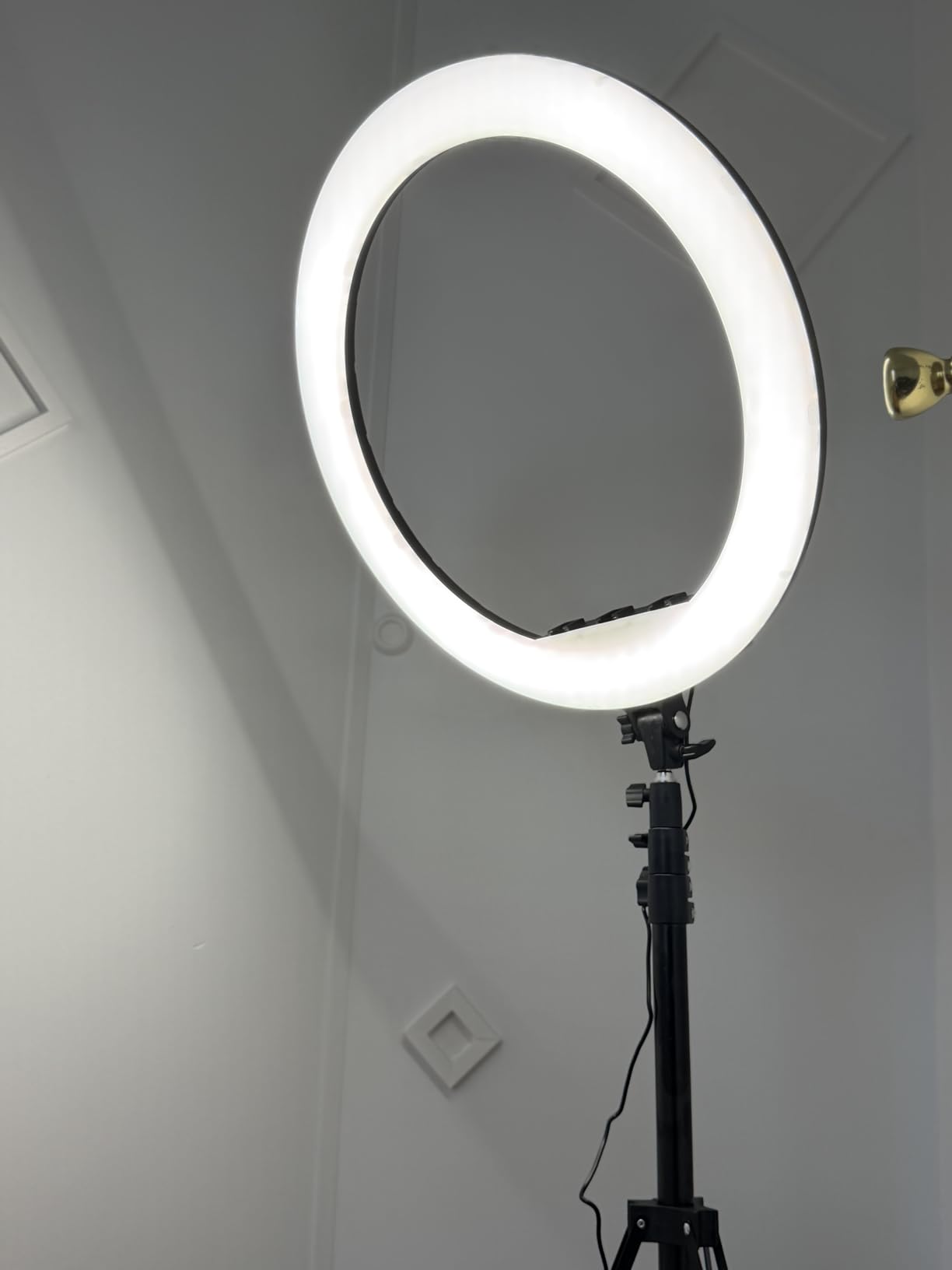 Hagibis 21 inch Ring Light with Stand Outer 55W 5600k Dimmable LED Light, Tripod Stand, and Phone Holder, Remote Controller, Carrying Bag, CRI 97+ 2540lux, for Streaming Home Office Zoom Call Lighting Customer Review Hagibis 21 inch Ring Light with Stand Outer 55W 5600k Dimmable LED Light, Tripod Stand, and Phone Holder, Remote Controller, Carrying Bag, CRI 97+ 2540lux, for Streaming Home Office Zoom Call Lighting - Customer Photo 2