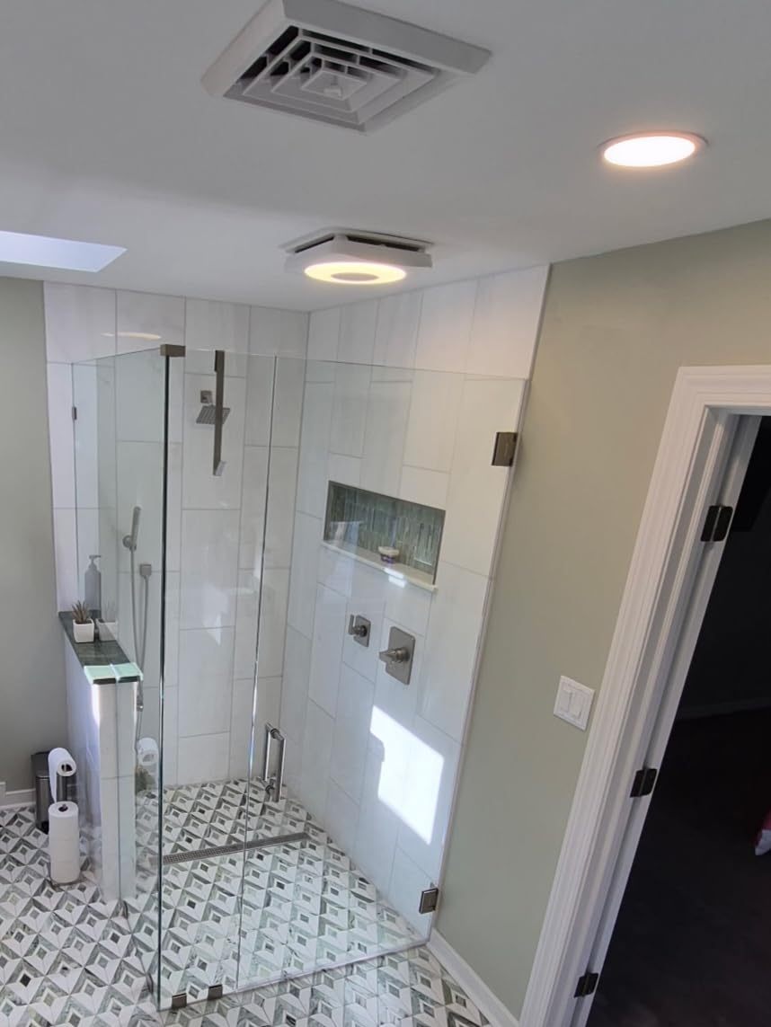 OREiN 3-in-1 Bathroom Exhaust Fan with LED Light & Humidity Sensor, 160 CFM, Auto-On at 60% Humidity, 1500LM, 3000K/4000K/5000K, Night Light, ETL & FCC Certified, Ceiling Opening Size 11.81''x11.02'' - Customer Photo 2