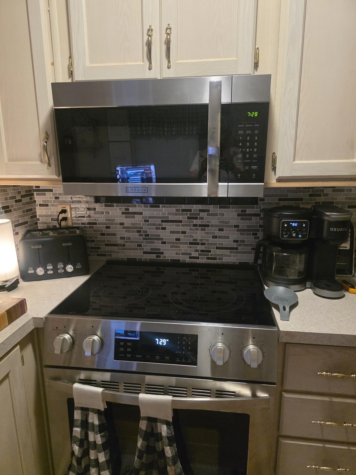 Empava Over the Range Microwave Oven with Screen Touch Control, 1000 Watts, 300 CFM Venting and Sensor Cooking in Stainless Steel, EMPV-30OTR01, Silver - Customer Photo 1