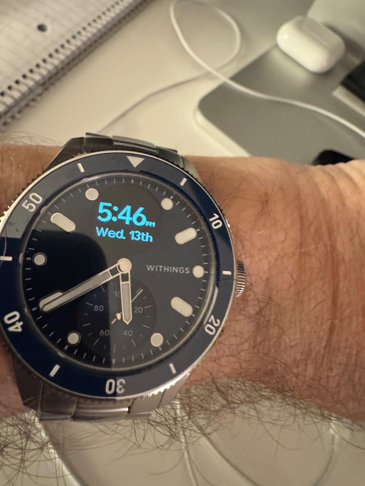 WITHINGS Scanwatch Nova - Heart Health Hybrid Smart Watch for Men & Women - SPO2, Temperature Monitoring, Sleep, Respiratory Health, Cycle Monitoring, 30-day Battery Life, Apple iOS/Android - Customer Photo 2