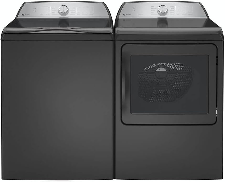 GE Profile PTW700BPTDPR Gray Top Load High Efficiency Smart 5.4 Cu. Ft. Washer/7.4 Cu. Ft. Electric Steam Dryer Laundry - Customer Photo 1