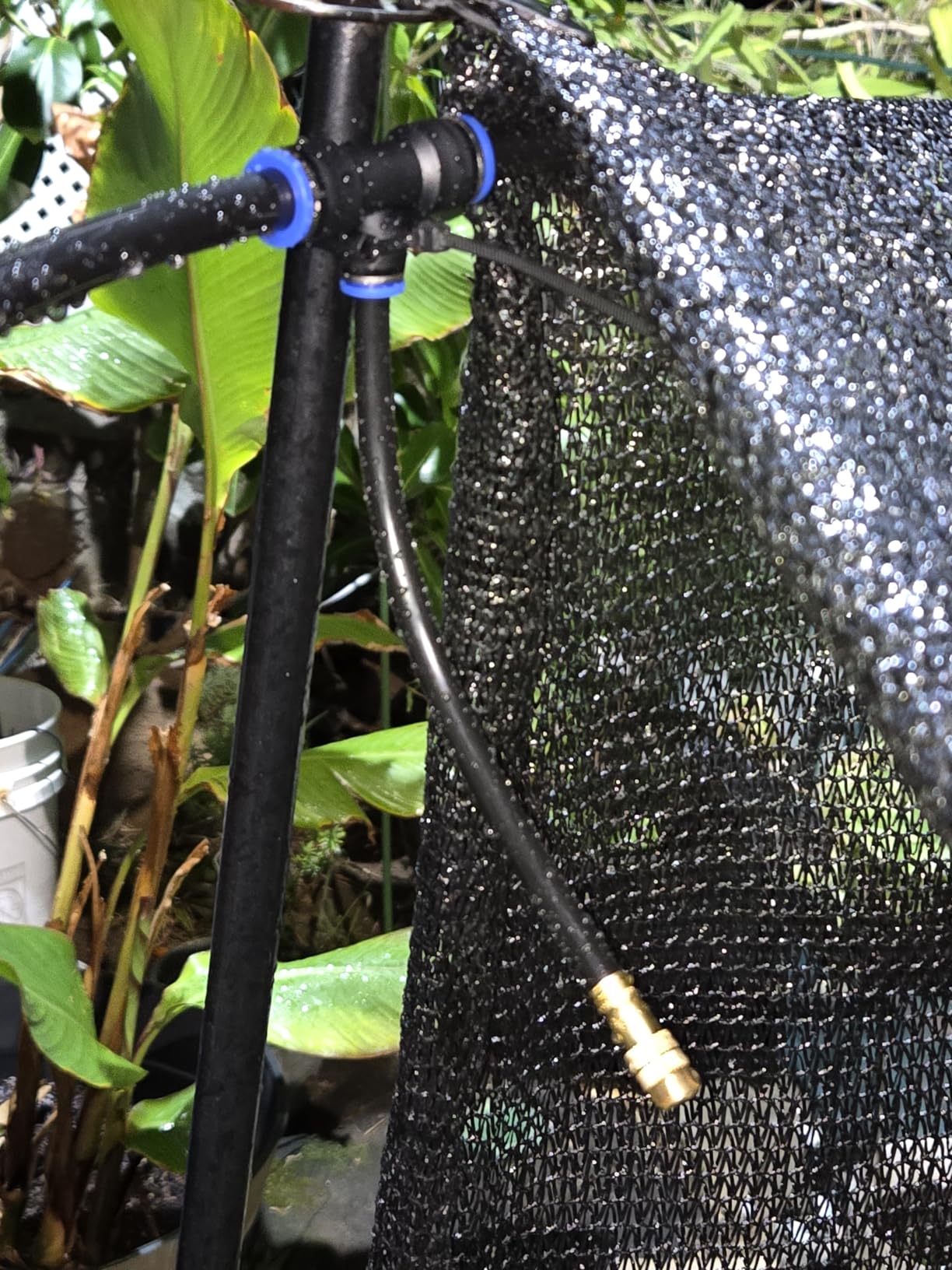 Drip Irrigation Kit Automatic Watering System for Potted Plants, 360 Degree Adjustable Copper Micro Sprinklers, Quick Connect Tubing Fittings for Garden, Lawn, Patio, Balcony (15 Nozzles) - Customer Photo 2