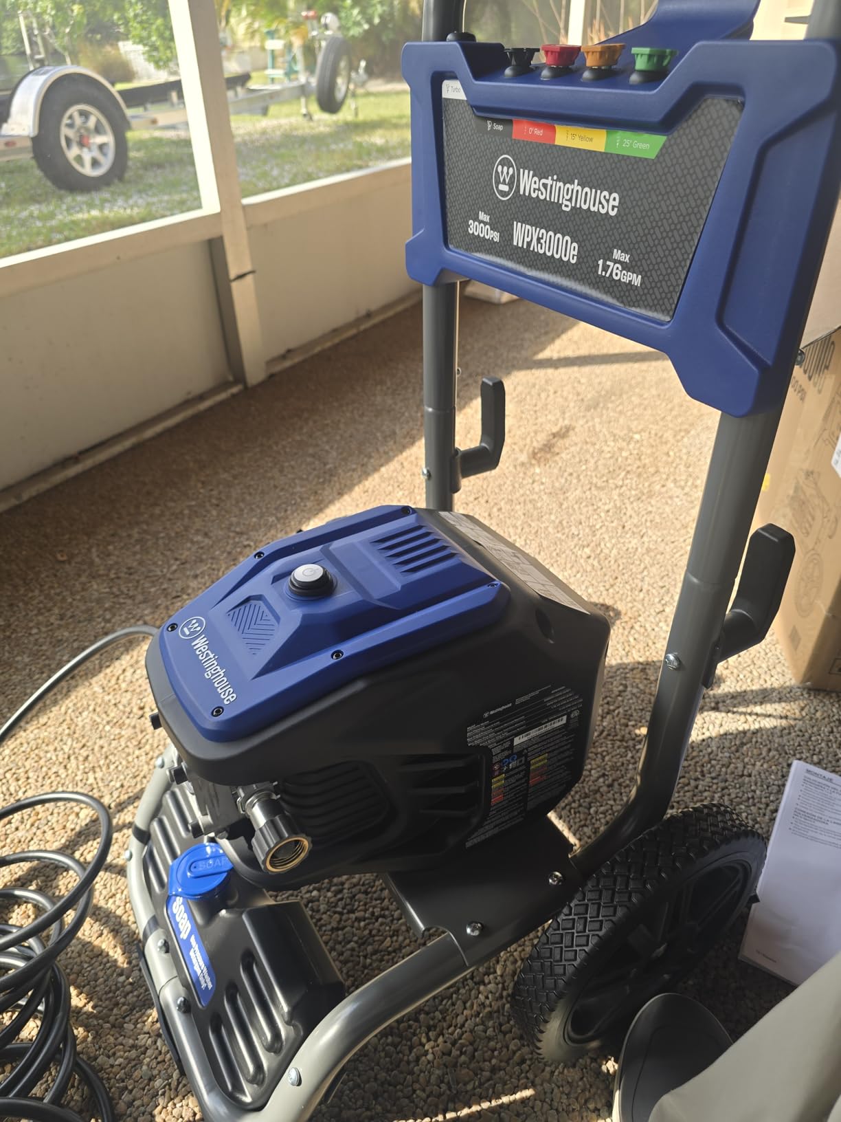 Westinghouse WPX3000e Electric Pressure Washer, 3000 Max PSI and 1.76 Max GPM, Induction Motor, Onboard Soap Tank, Spray Gun and Wand, 5 Nozzle Set, for Cars/Fences/Driveways/Homes/Patios/Furniture customer photo 2